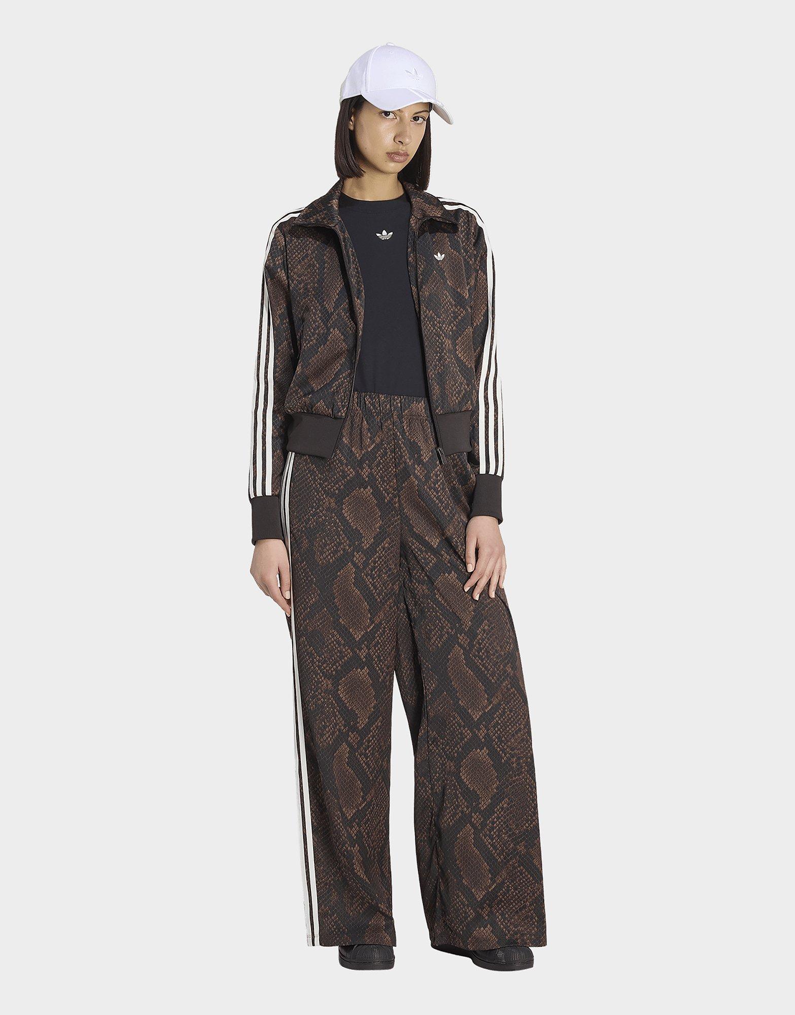 adidas Pantalón Wide Leg Satin Snake Print