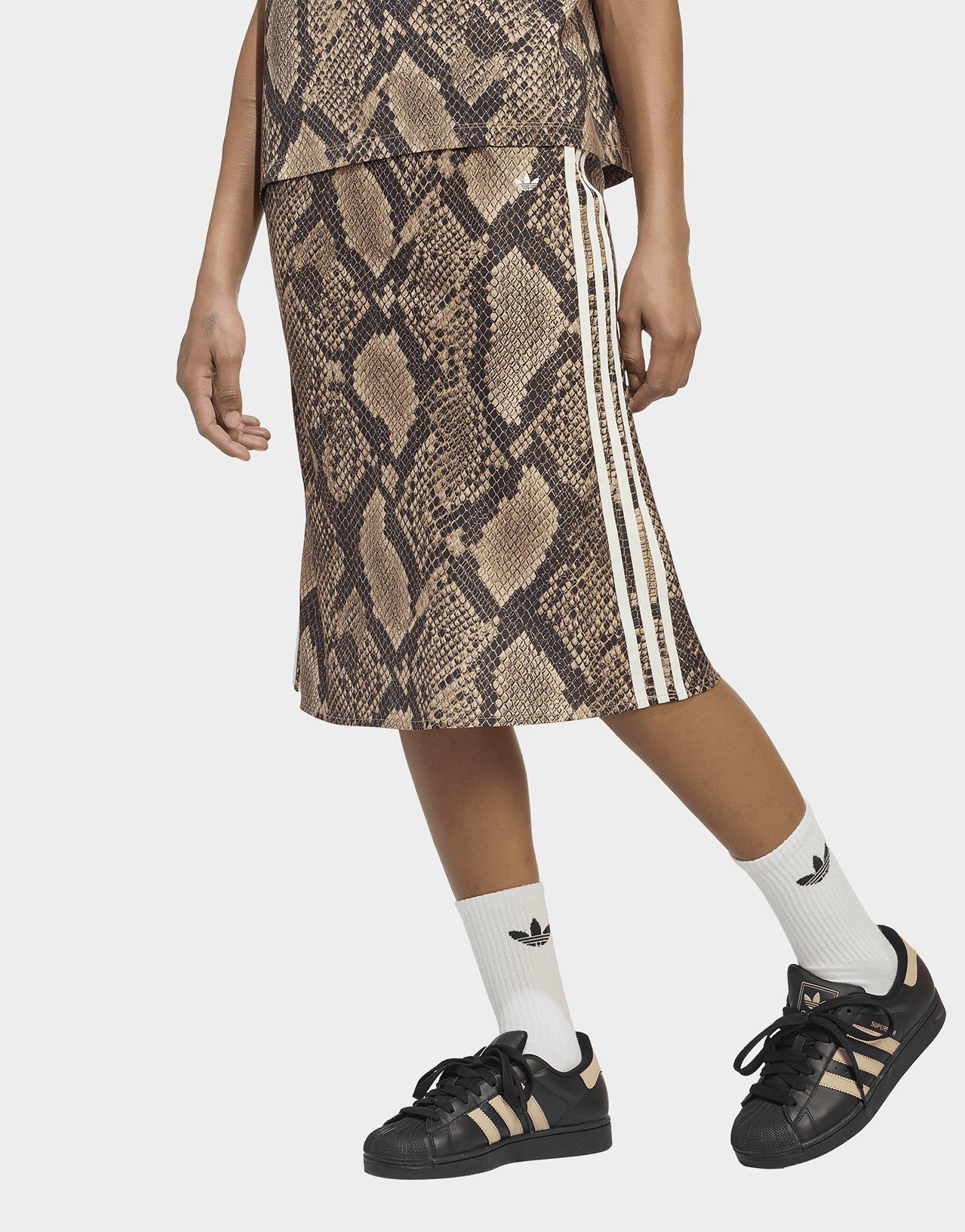 adidas Snake Print Satin Skirt