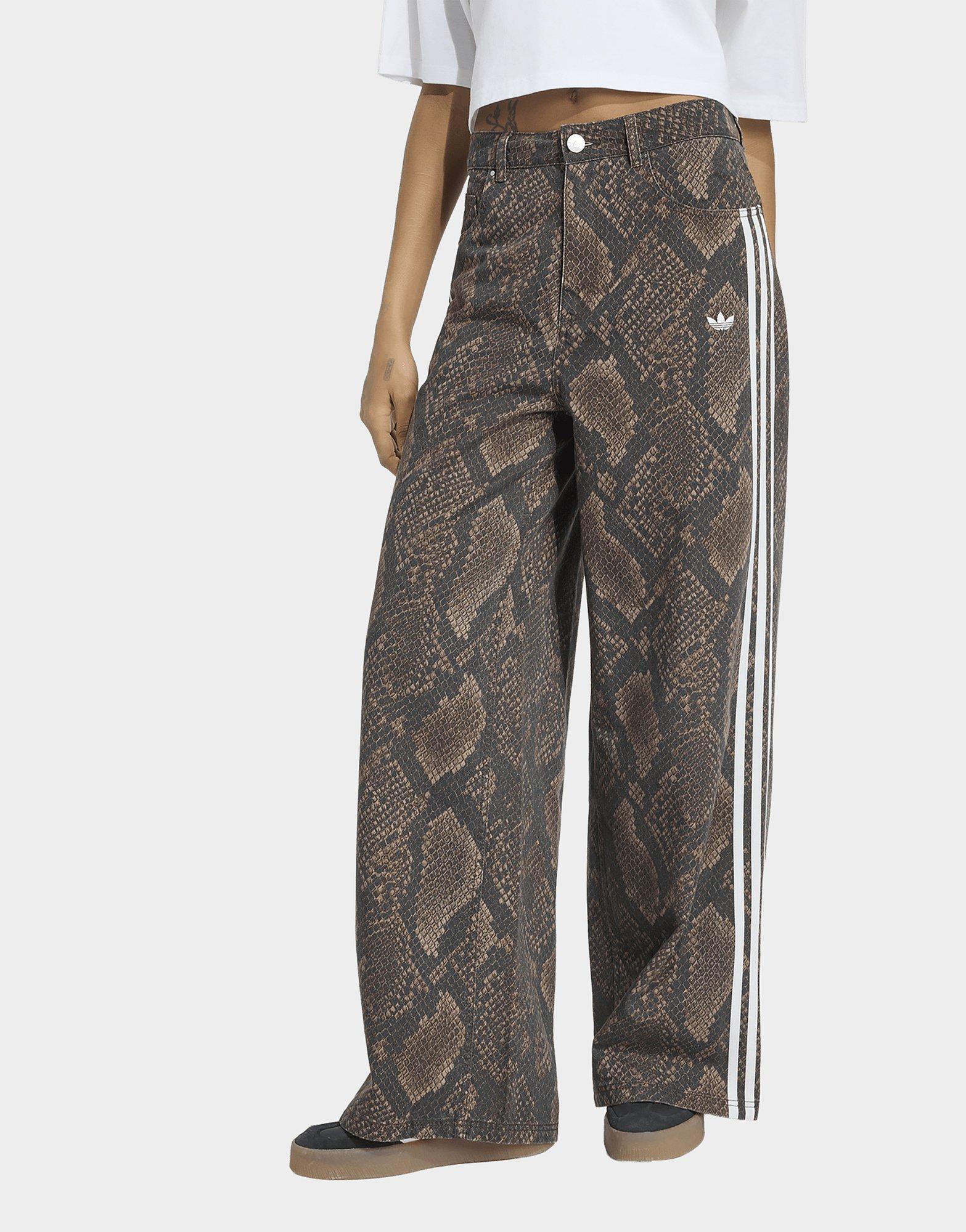 adidas Snake Print Denim Loose Pants
