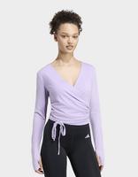 adidas 3-stripes Studio Soft Ballet Wrap Top