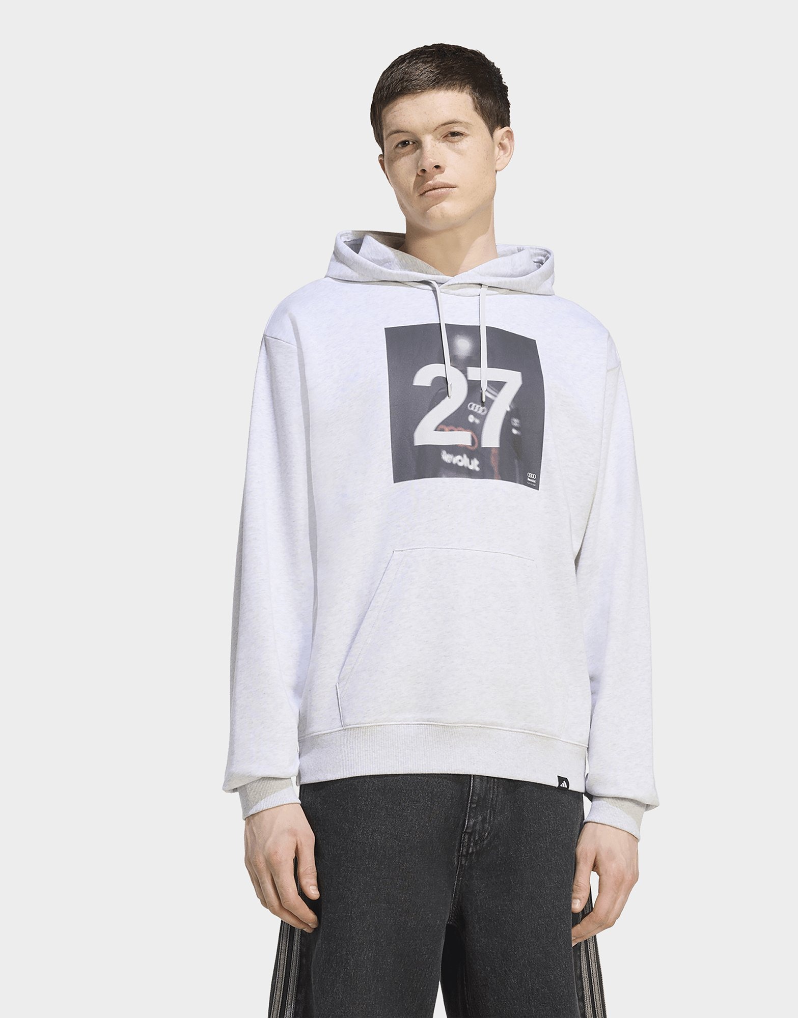 Grey adidas Audi Formula One Team Nico Hulkenberg Graphic I Hoodie