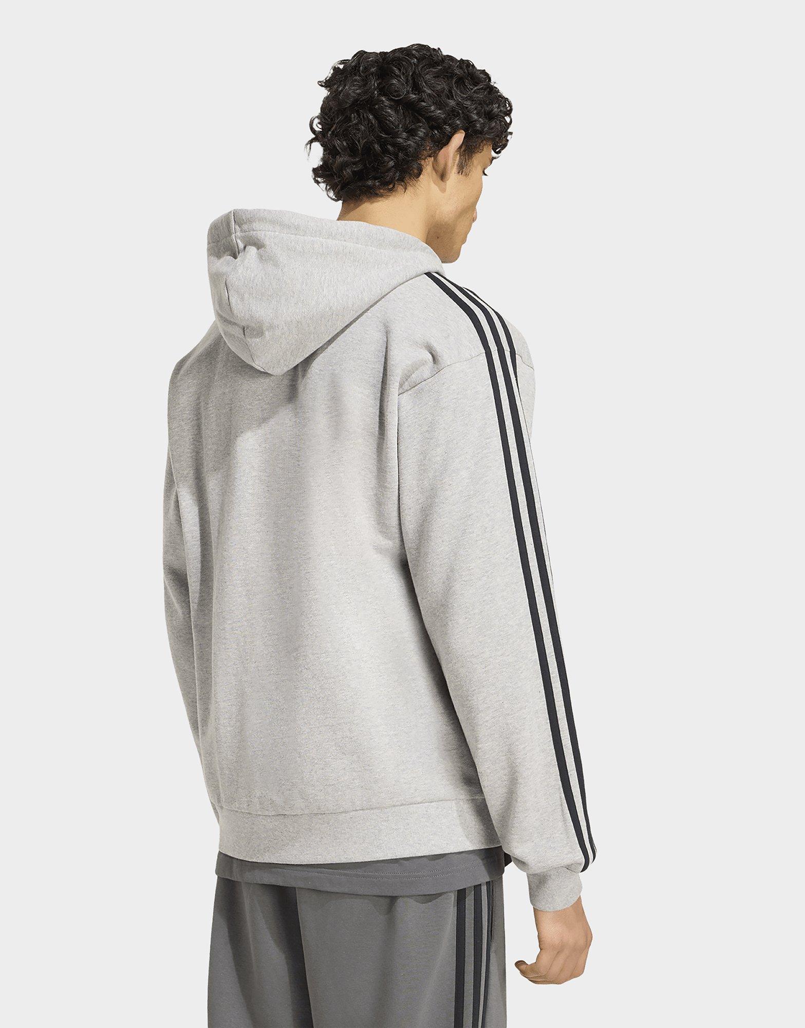 adidas Sweat-shirt À Capuche Zip Intégral French Terry 3 Bandes Essentials