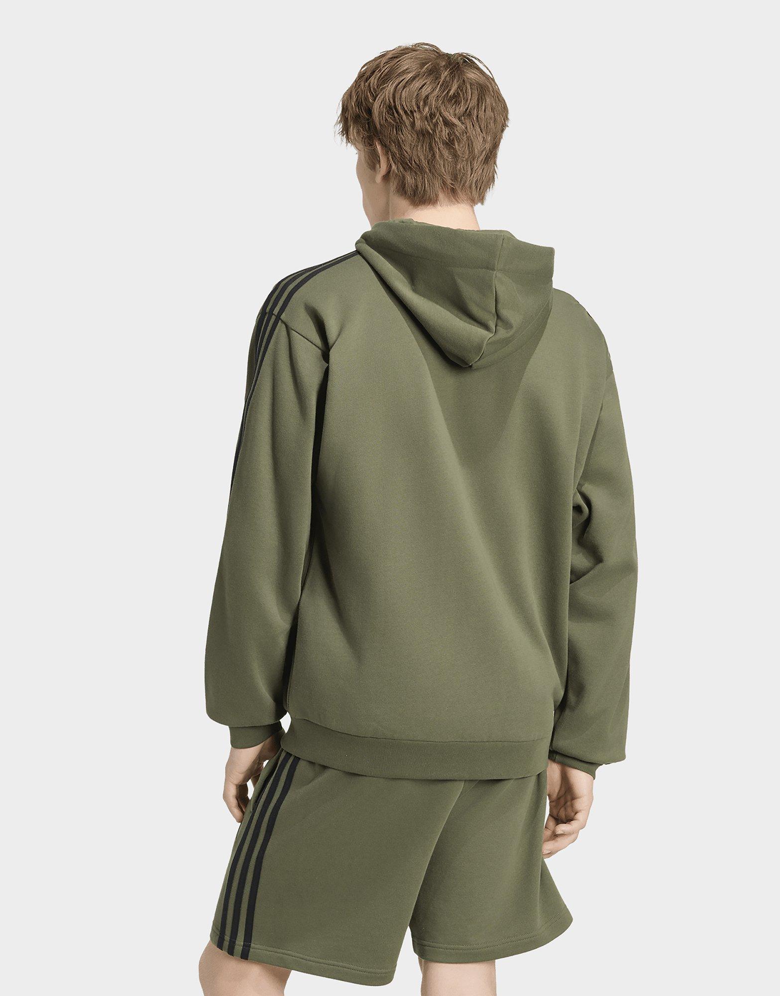 adidas Sweat-shirt À Capuche Zip Intégral French Terry 3 Bandes Essentials