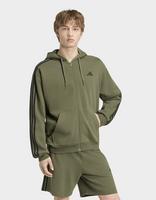 adidas Essentials 3-Stripes French Terry Full-Zip Hoodie