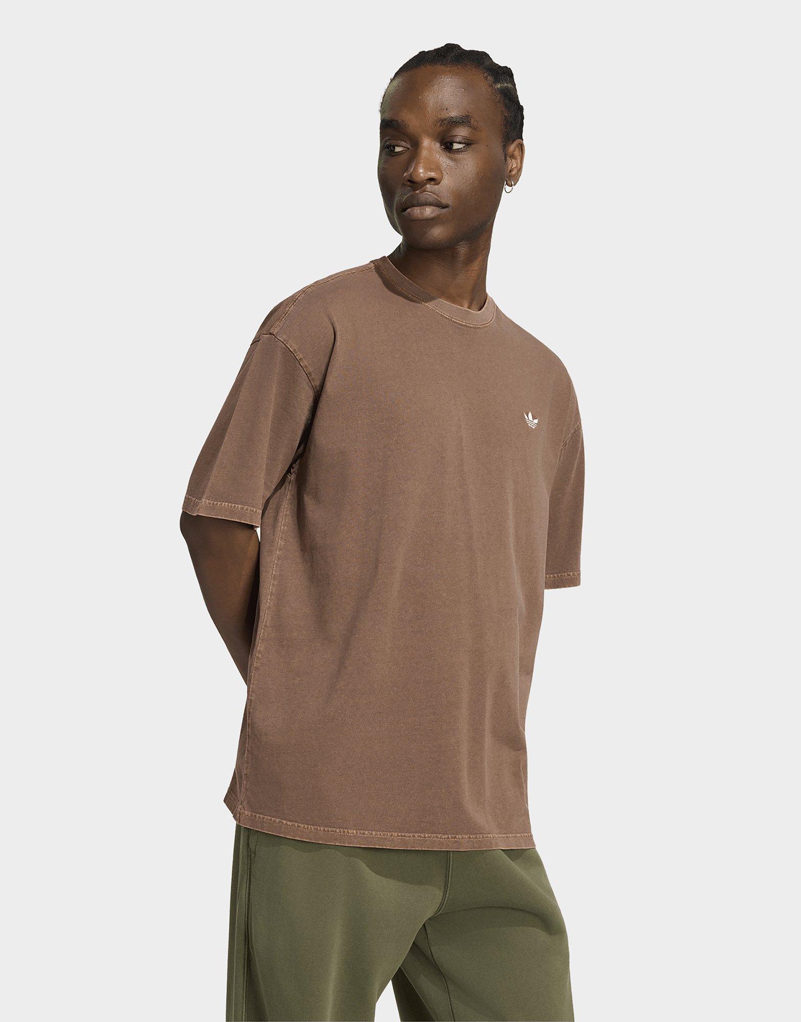 adidas T-shirt Trefoil Essentials Effetto Slavato A Vestibilità Ampia Con Spalle Basse