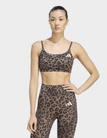 adidas Reggiseno sportivo Optime Essentials 3-Stripes Leopard Light Support