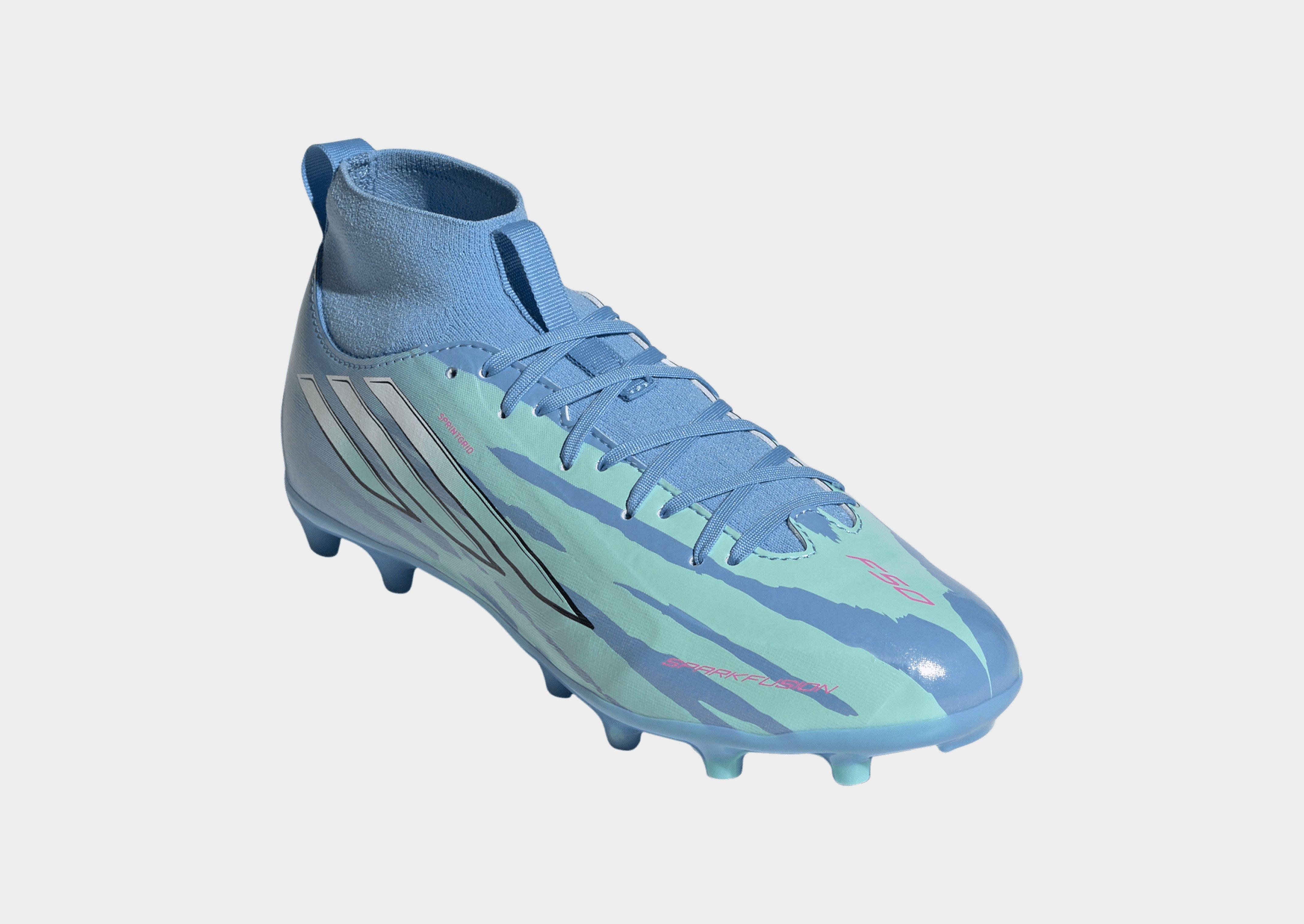 adidas Chaussure De Football F50 Sparkfusion League Mid Cut Terrain Souple / Terrain Synthétique Enfants Trinity Rodman