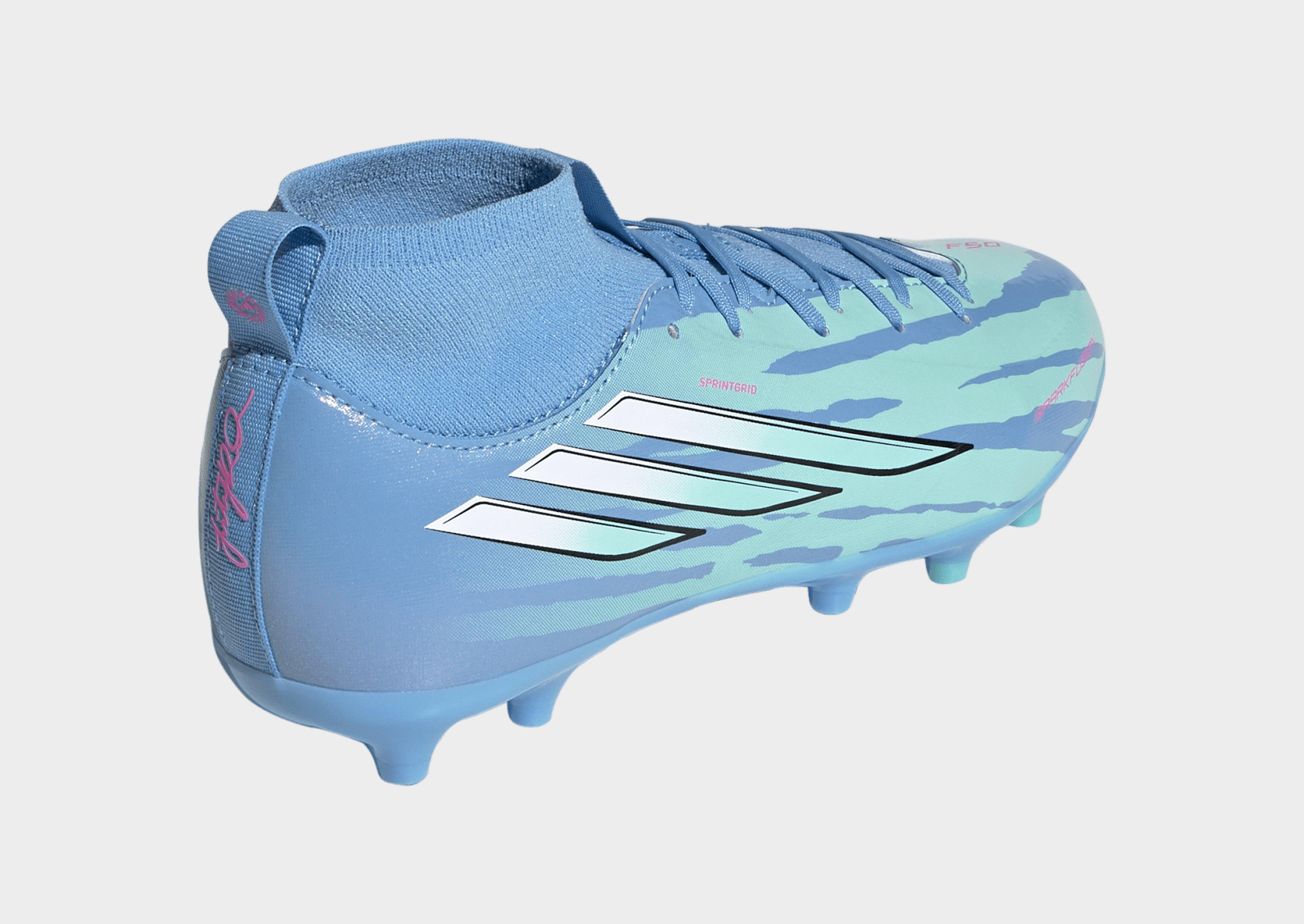 adidas Chaussure De Football F50 Sparkfusion League Mid Cut Terrain Souple / Terrain Synthétique Enfants Trinity Rodman