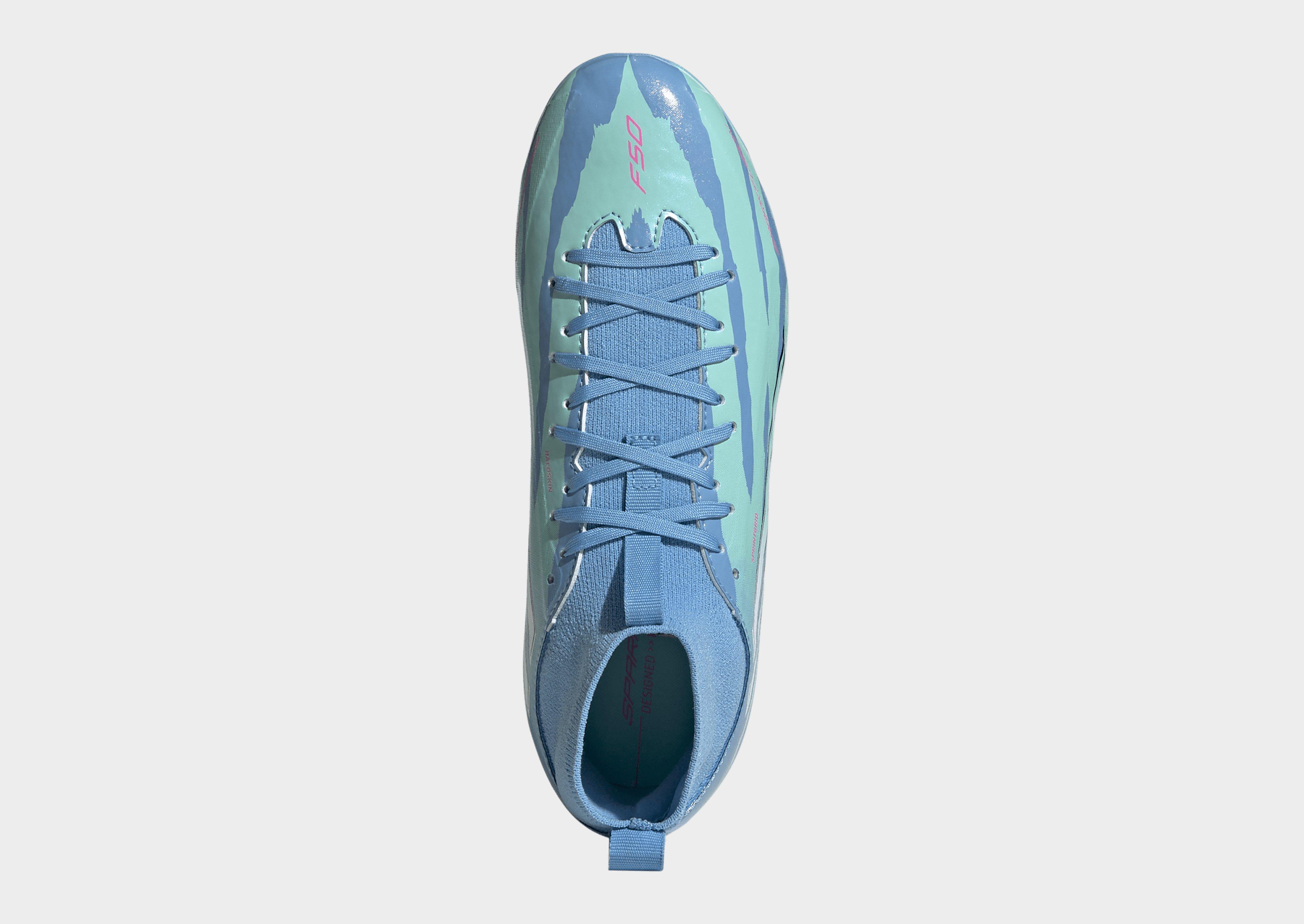 adidas Chaussure De Football F50 Sparkfusion League Mid Cut Terrain Souple / Terrain Synthétique Enfants Trinity Rodman