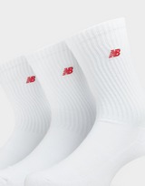 New Balance Patch Logo Crew Socks (3 Pack)