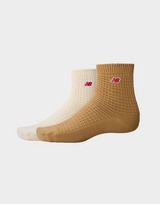 New Balance ถุงเท้า Waffle Knit Ankle (2 คู่)