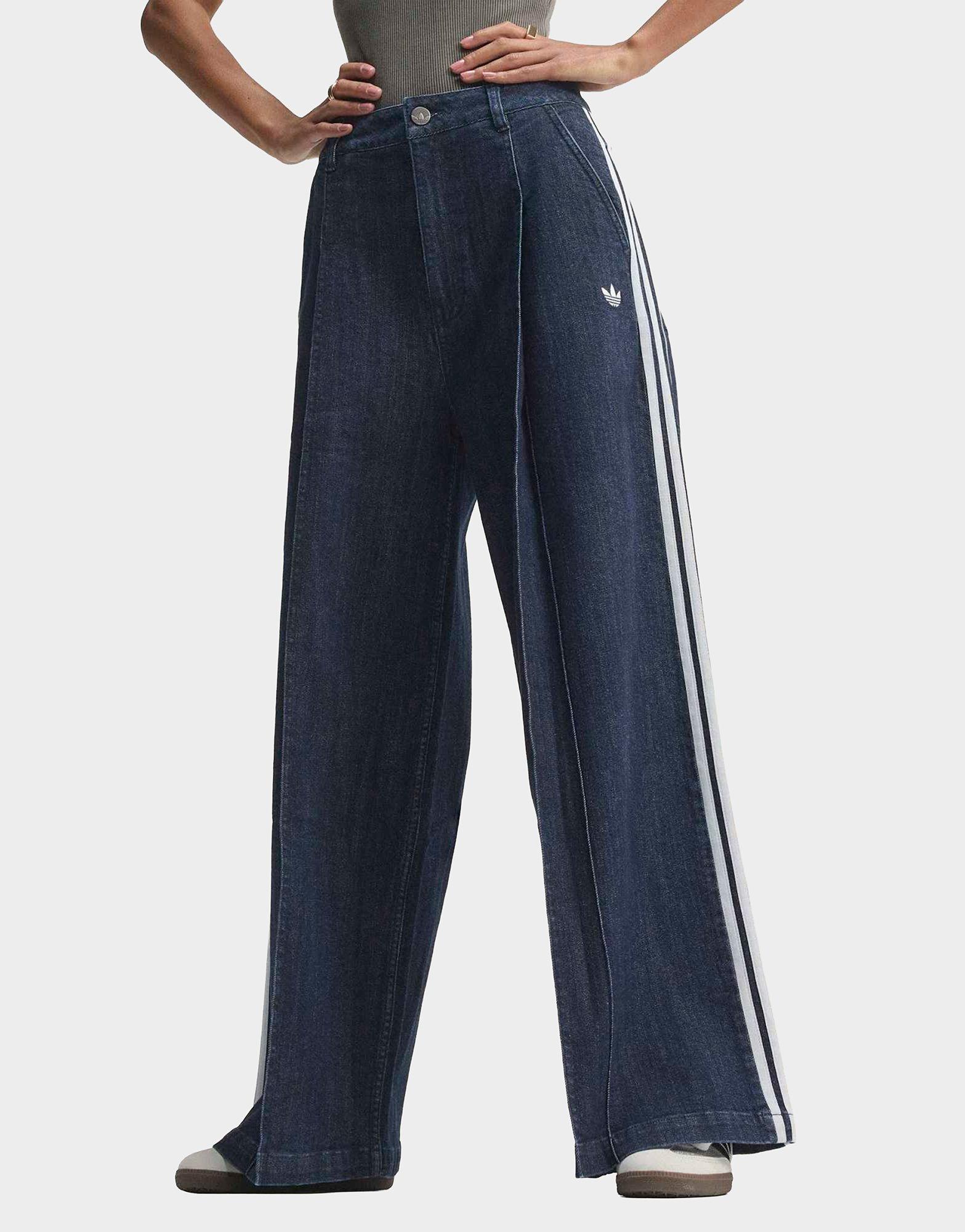 adidas Pantaloni Denim Pleats Wide Leg