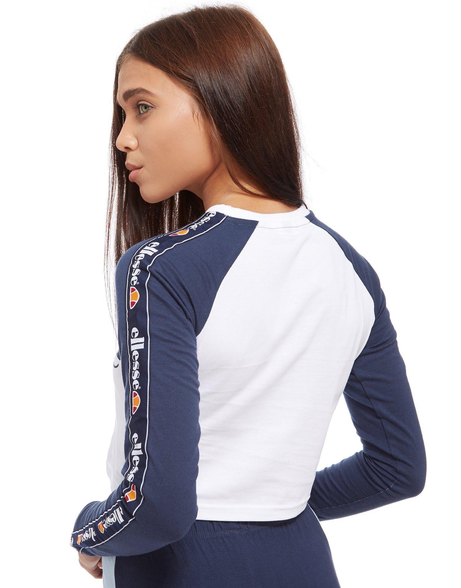 ellesse long sleeve crop polo top