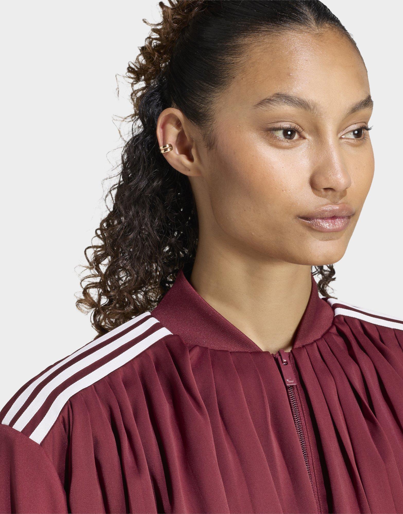 adidas Originals Jacke, Satin, Plissiert