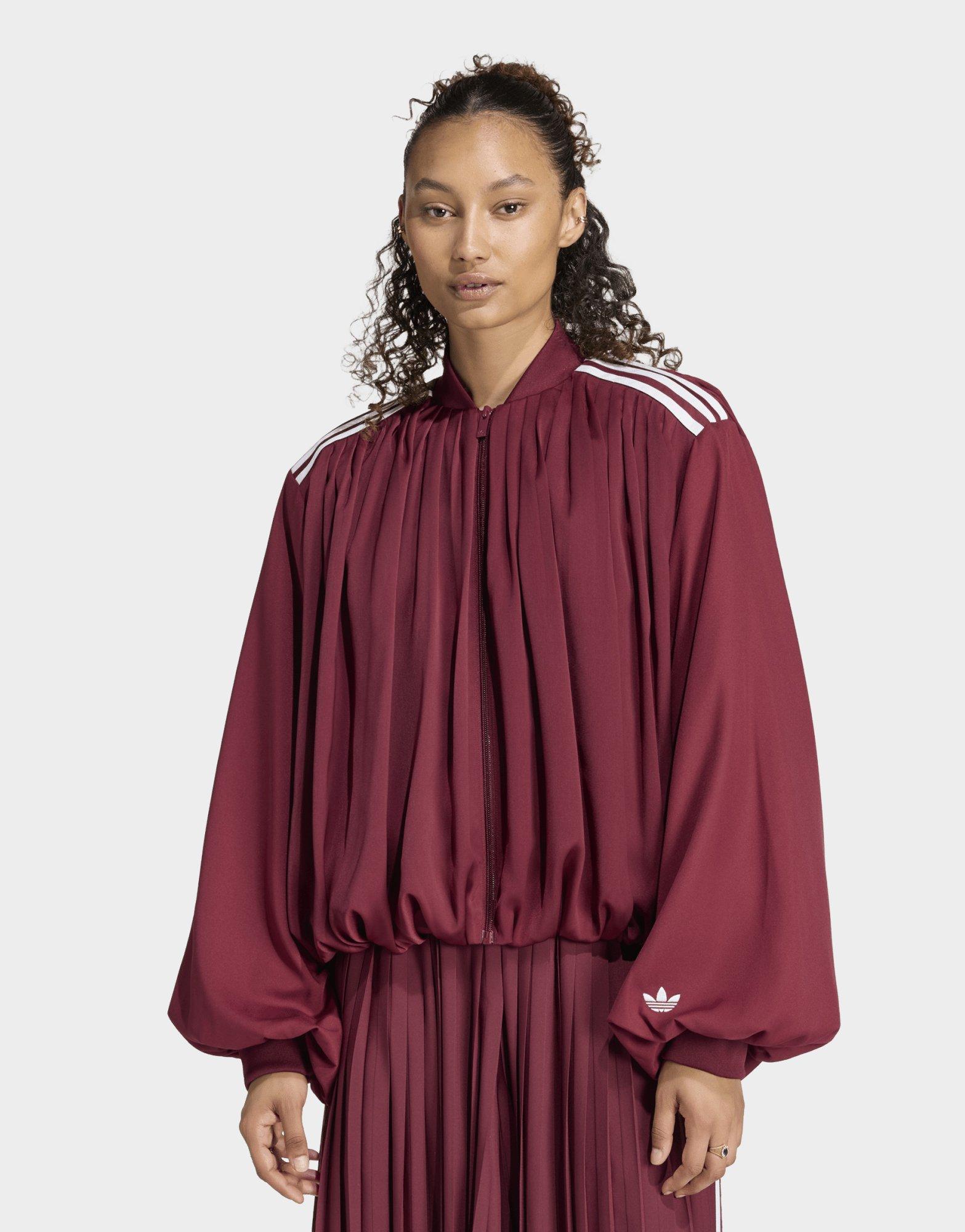 adidas Satin Pleated Track Top