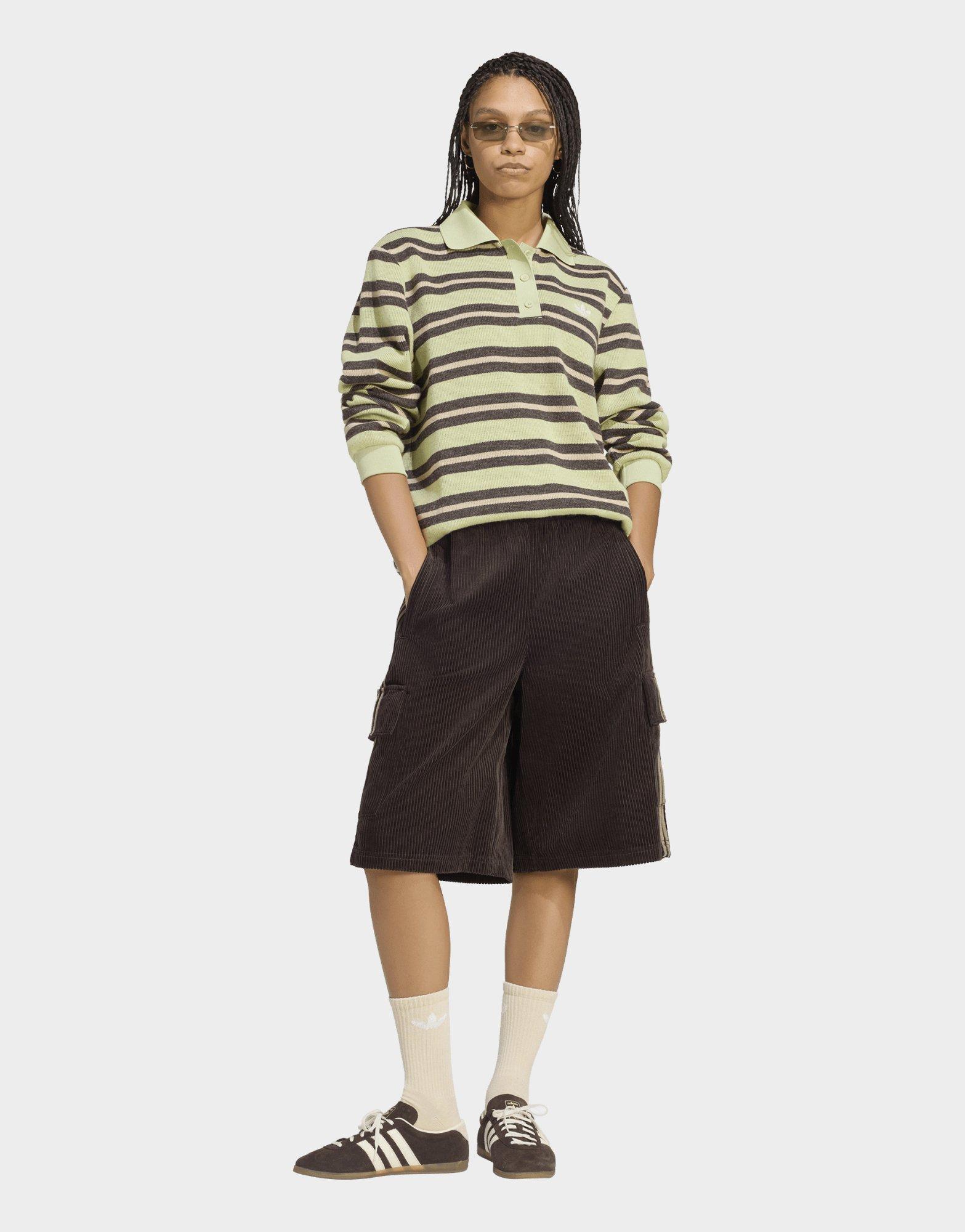 adidas Poloshirt, Gestreift, Gewirktes Material
