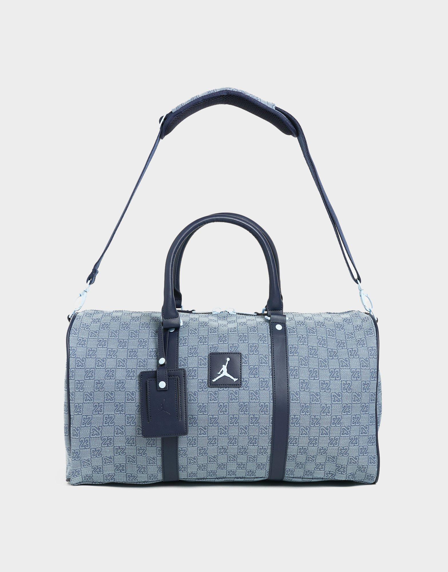 NWT Louis Vuitton Monogram Jacquard Denim Cap Blue leather Box Included Sz  Large