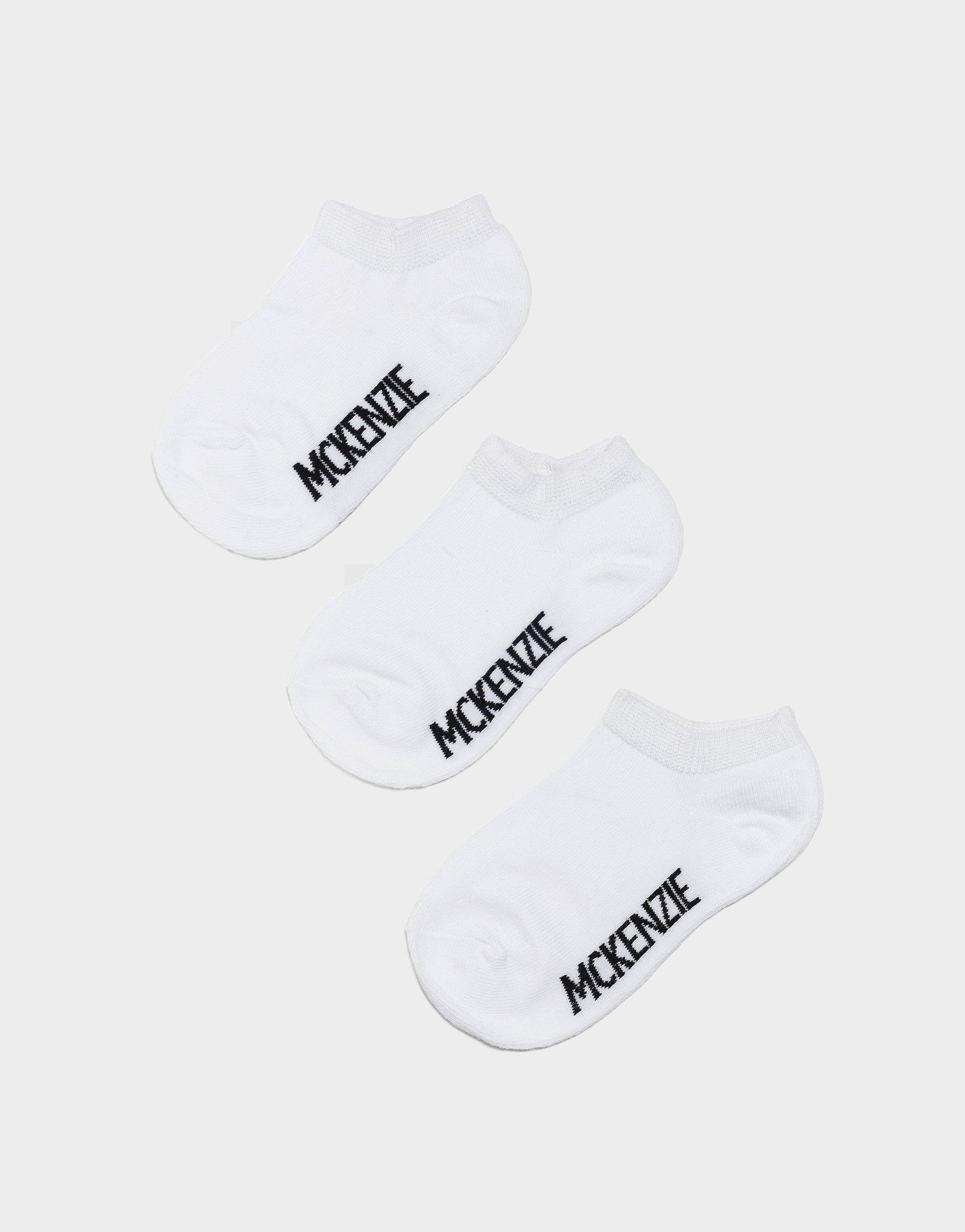 White McKenzie 3 Pack Low Ped Socks Junior JD Sports Malaysia