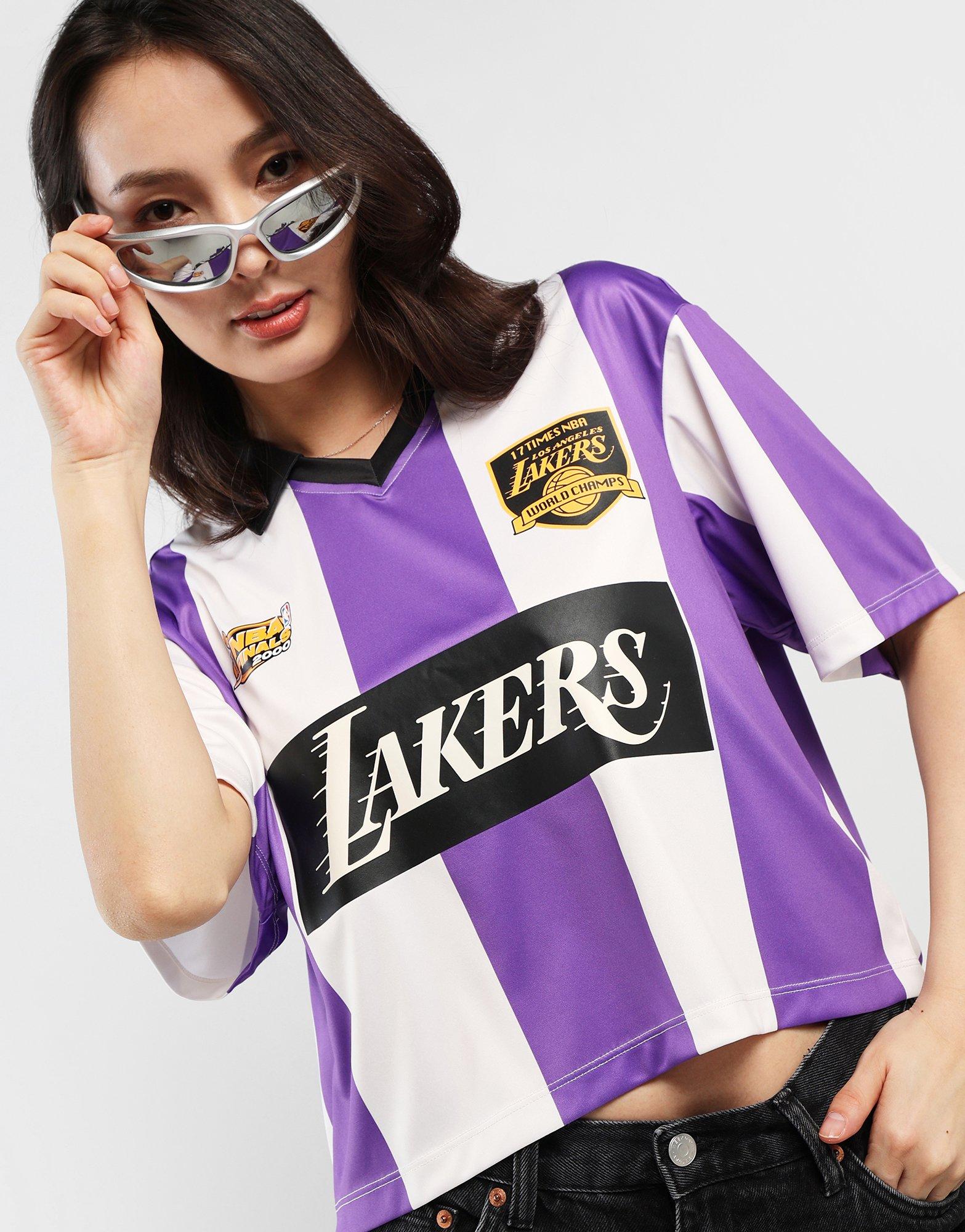 Purple Mitchell Ness Sport Lakers Jersey Polo Shirt Women s JD Sports Malaysia