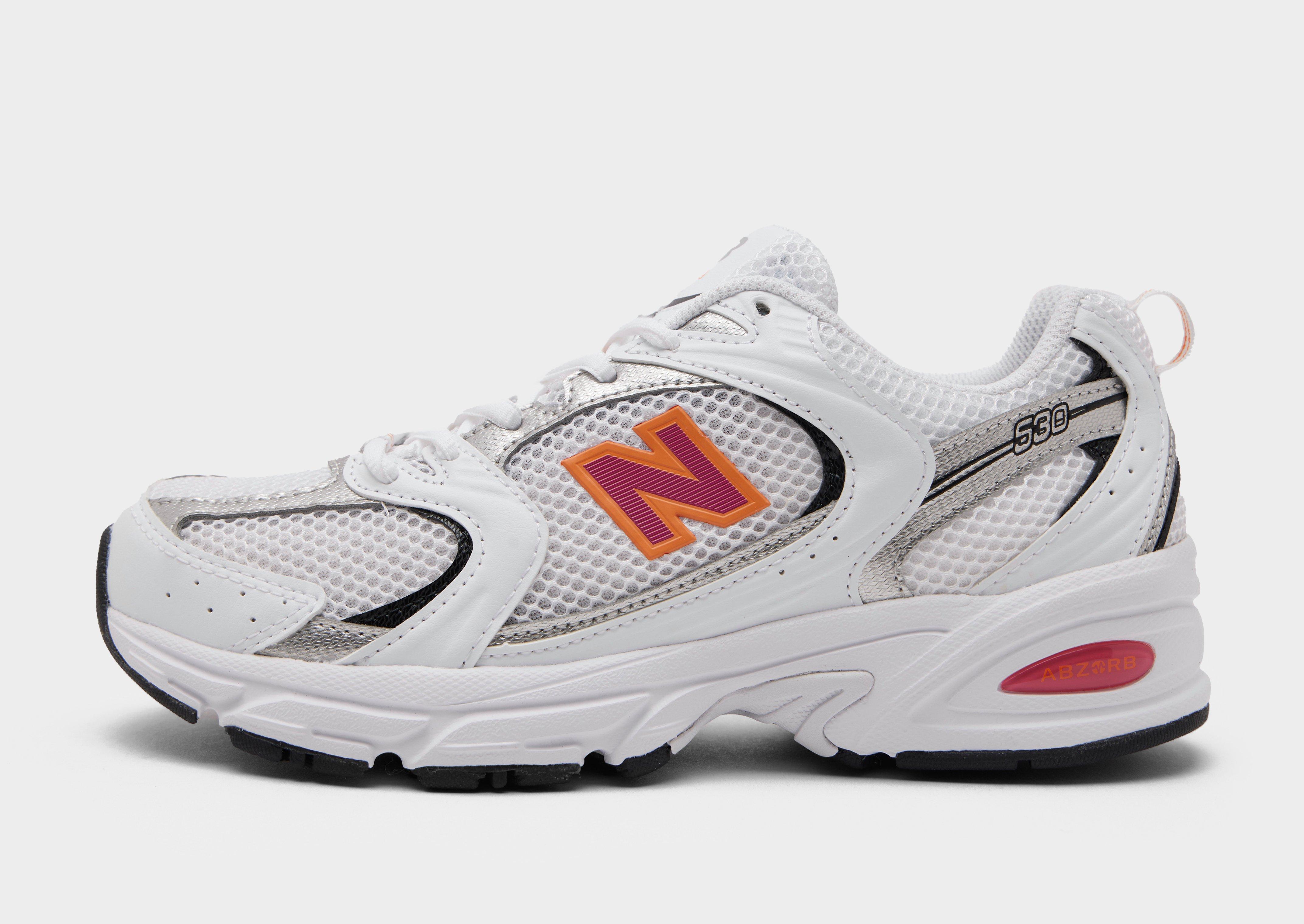 new balance white red black