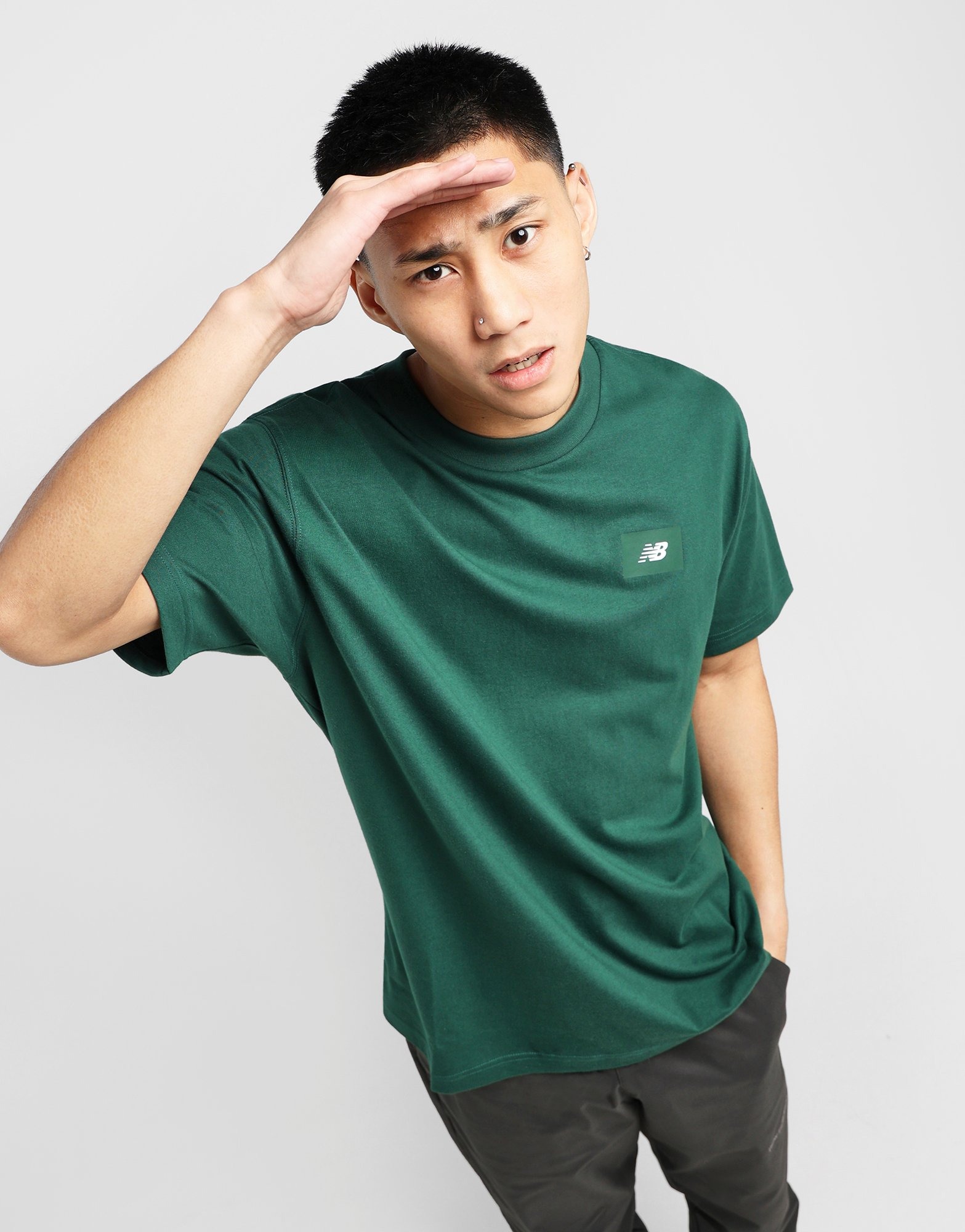 Green new balance shirt online