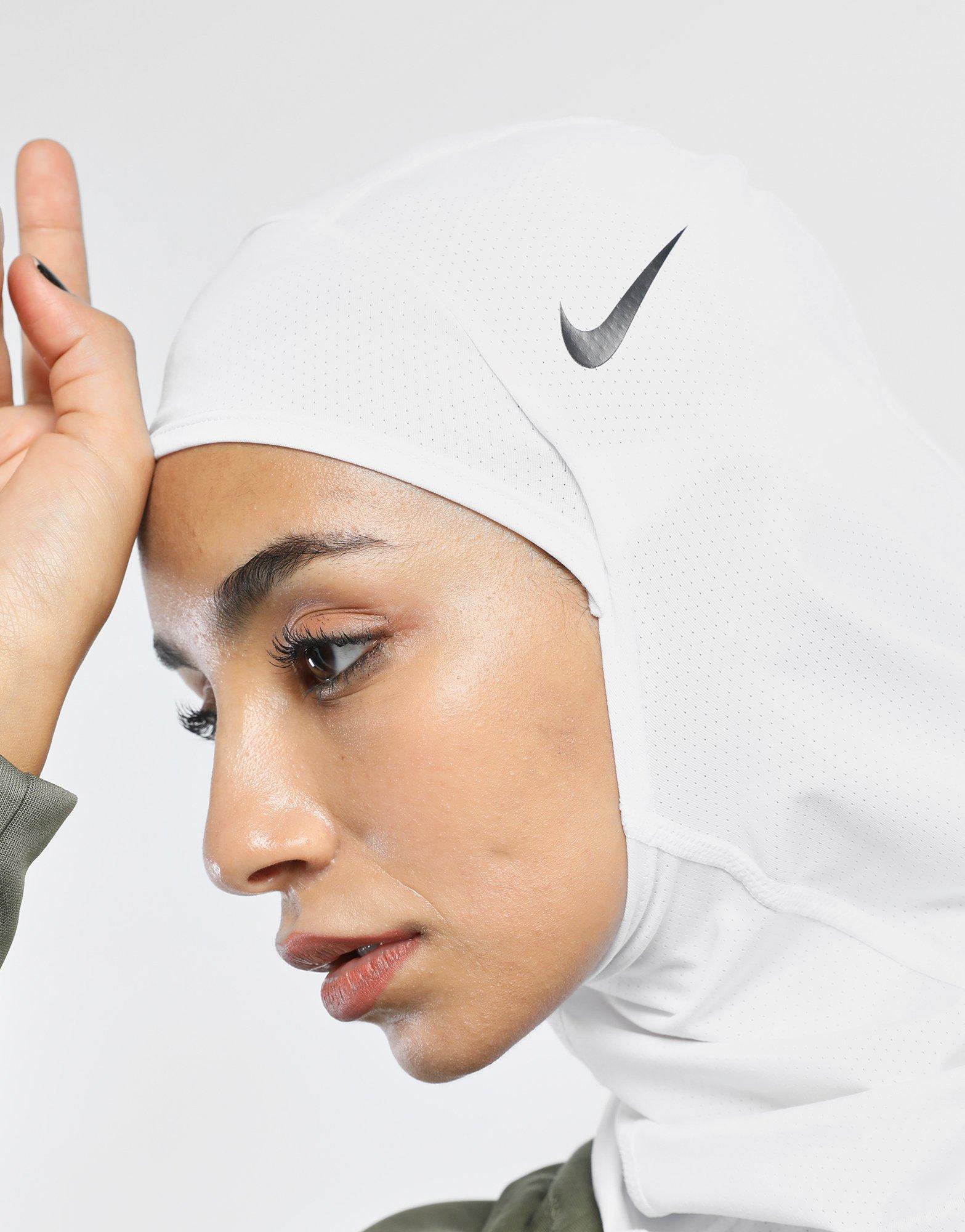 nike pro hijab white