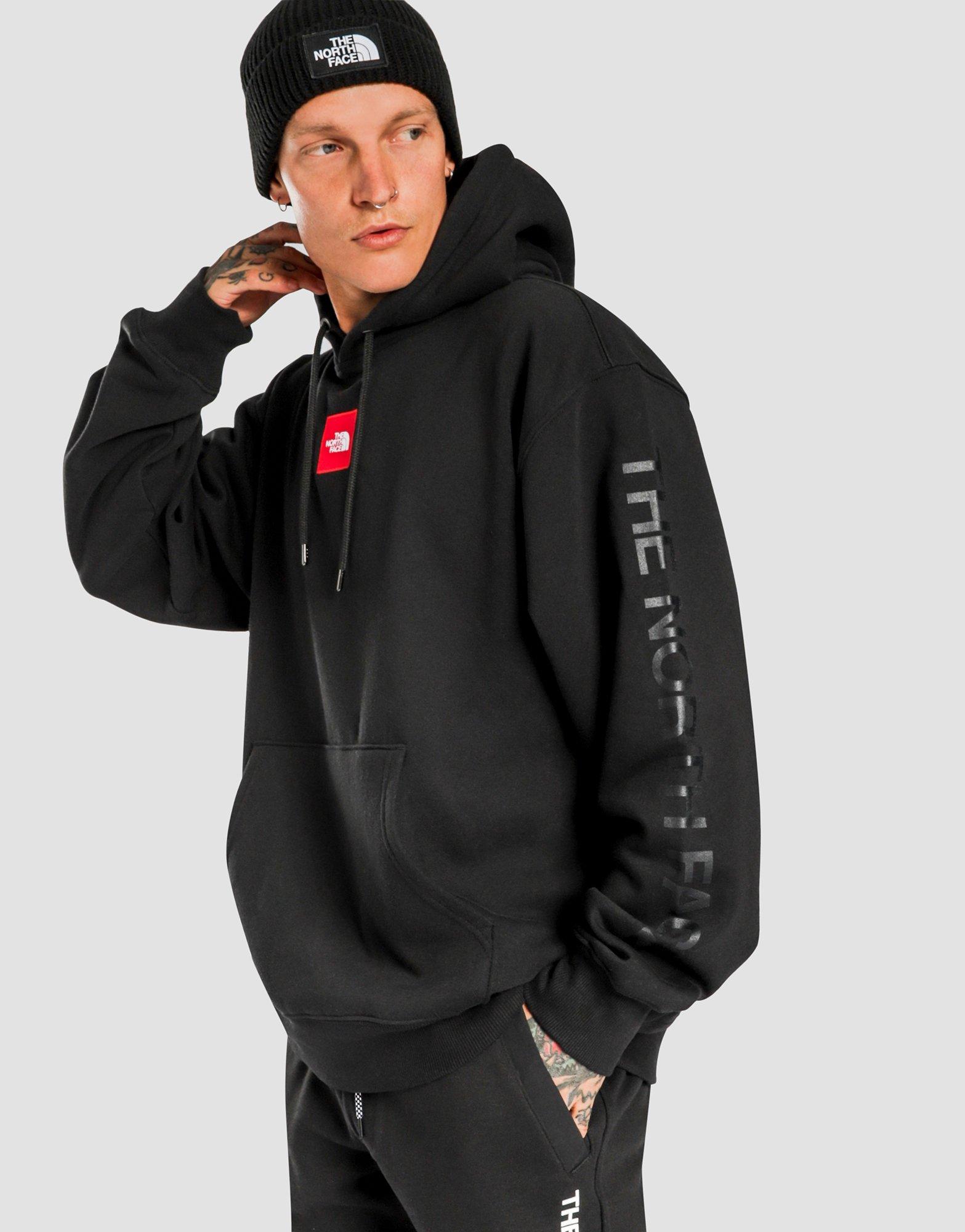 the north face red box hoodie