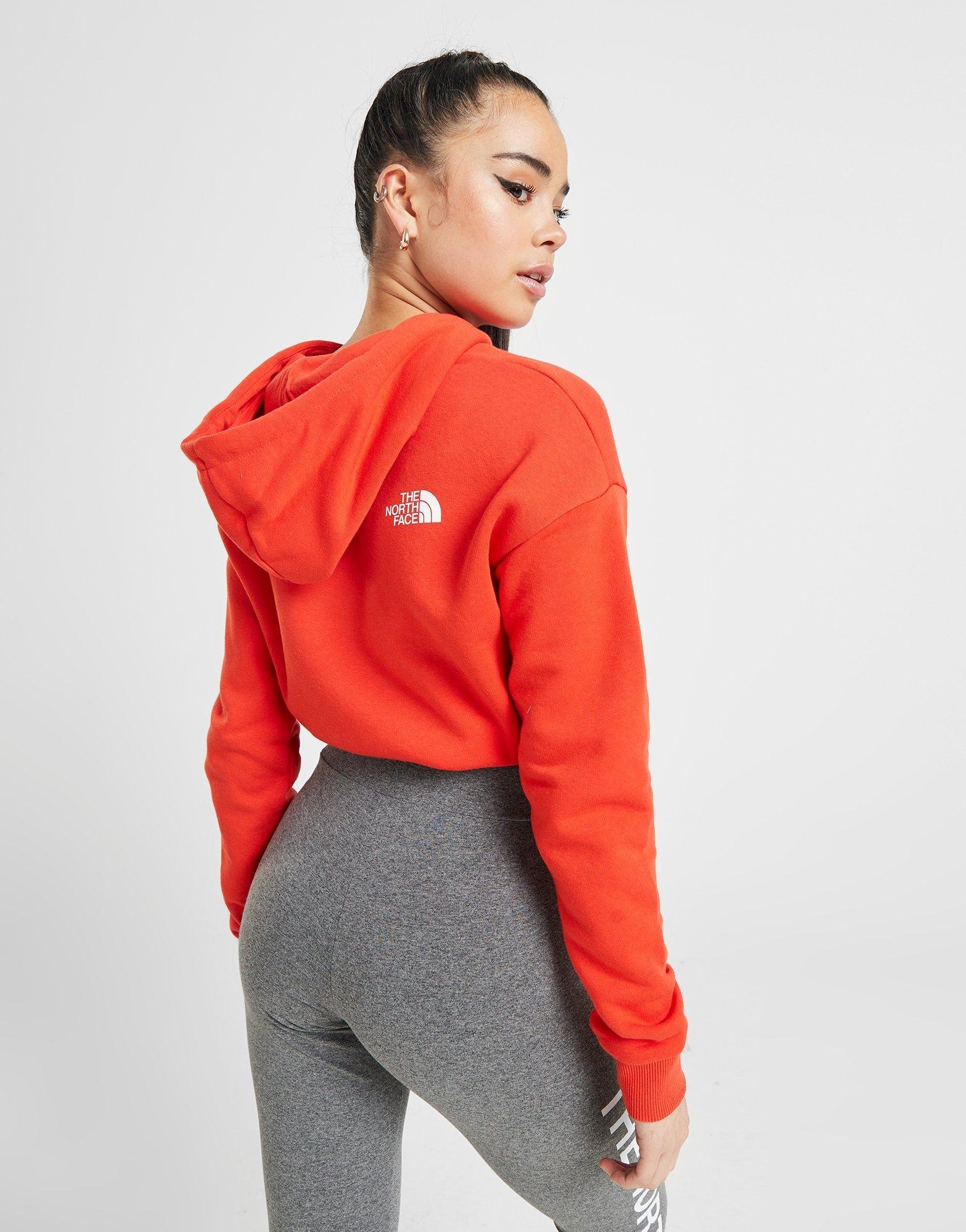 the north face tape crop hoodie