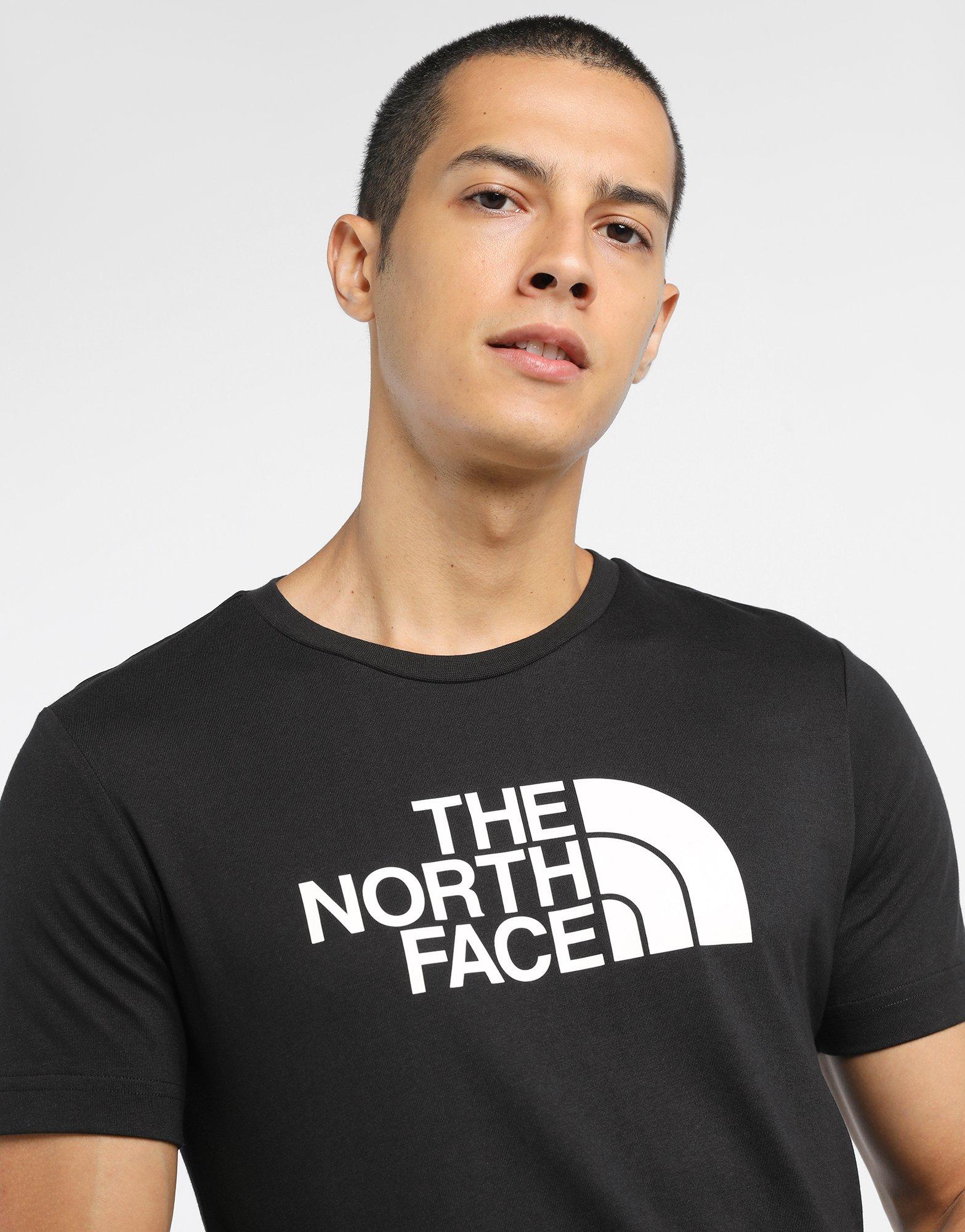 black and white north face t shirt