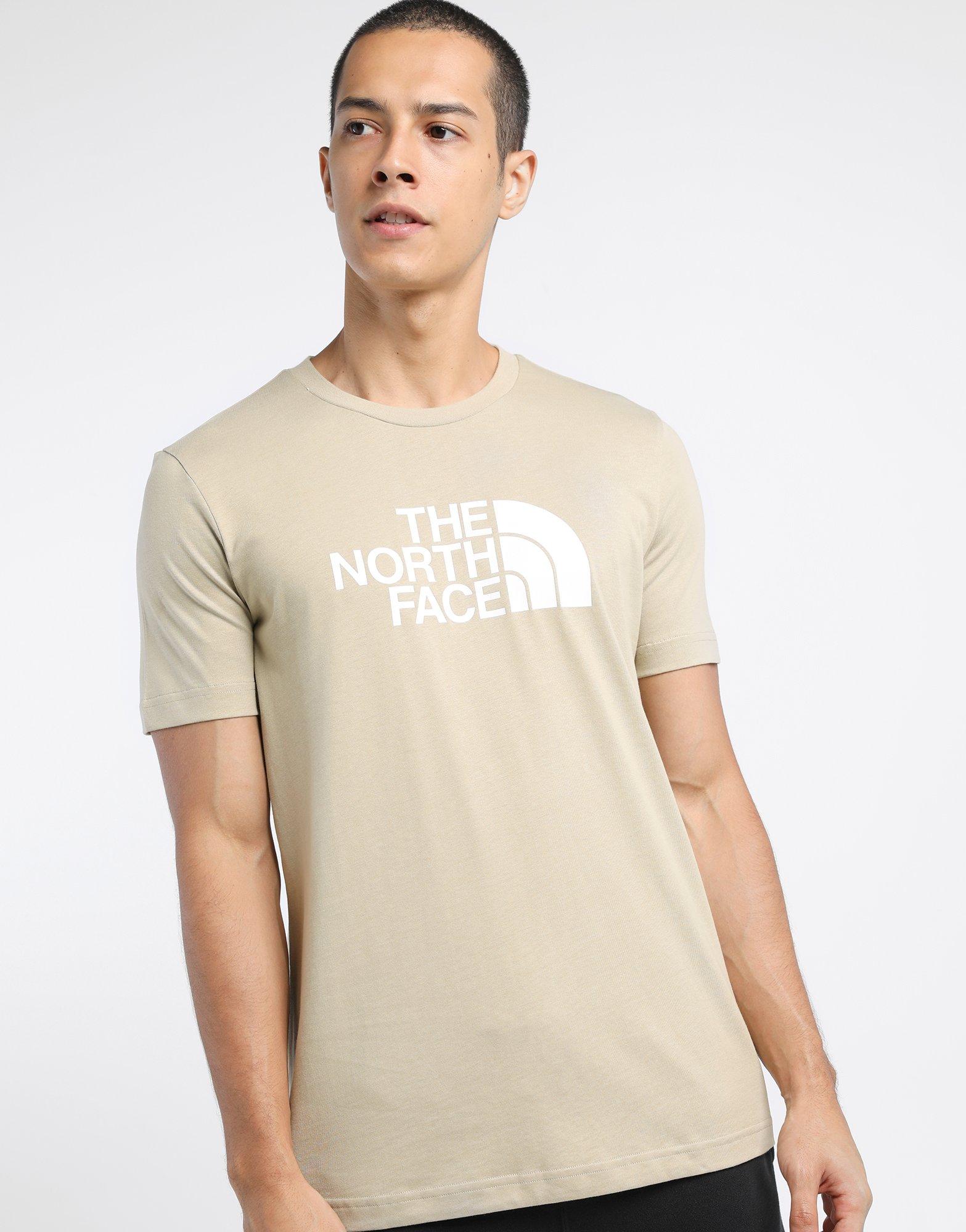 beige north face t shirt