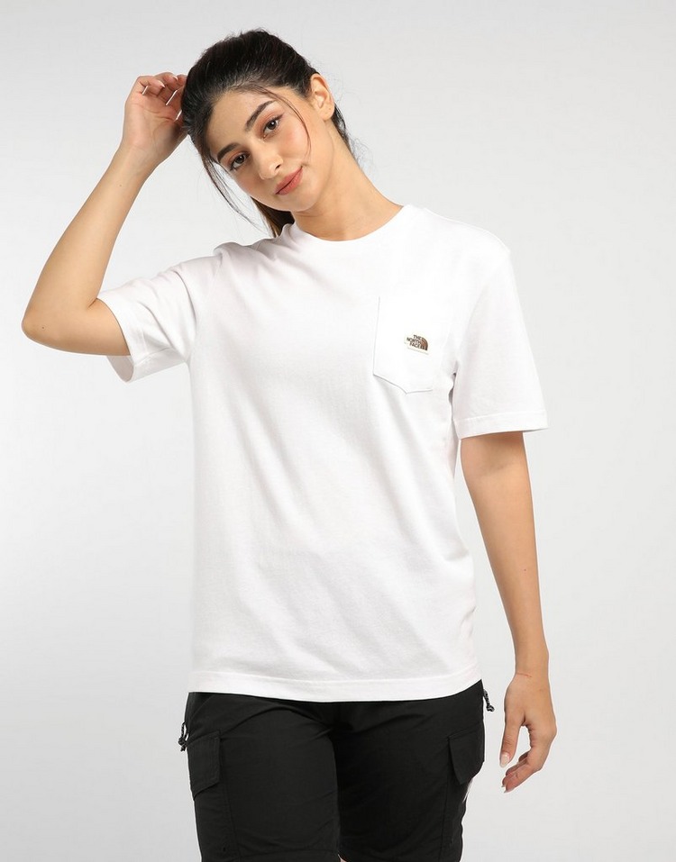 White THE NORTH FACE Pocket T-Shirt | JD Sports