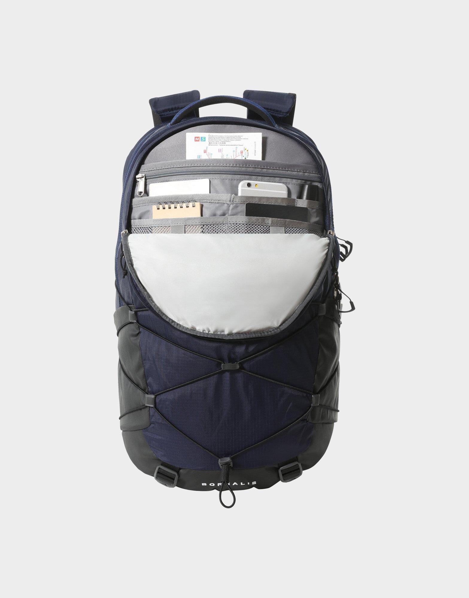 Light blue north top face backpack