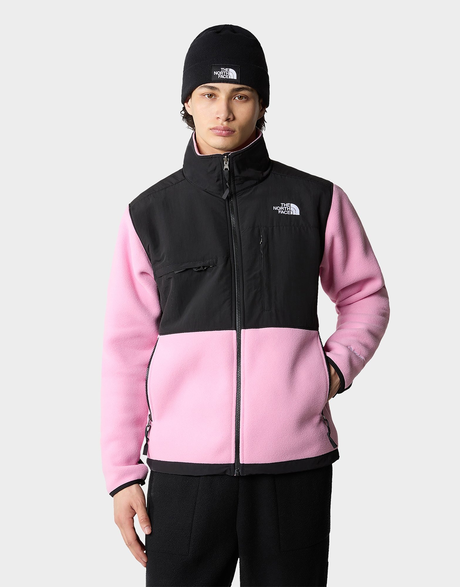 Pink The North Face Denali Black Box Fleece Jacket JD Sports UK