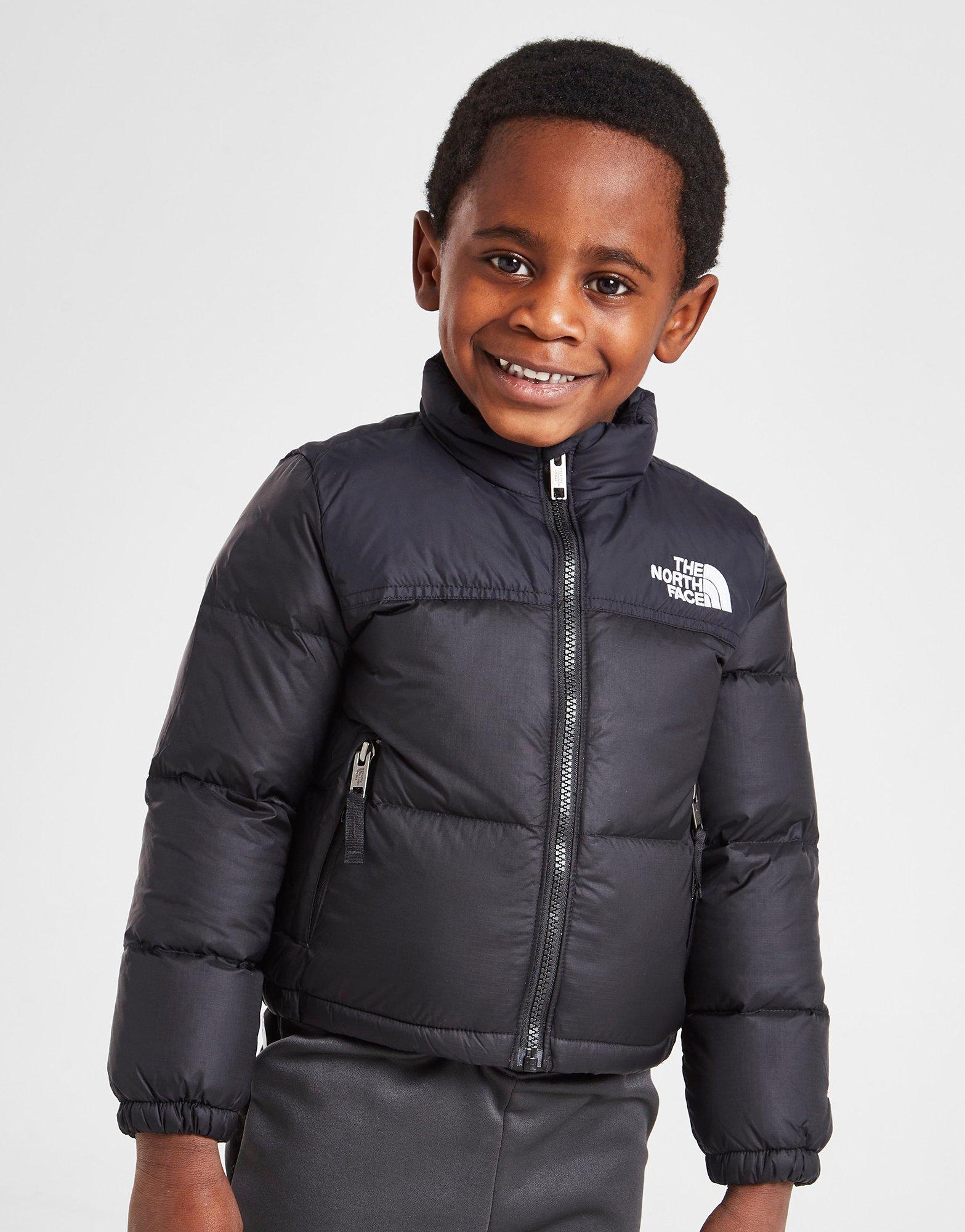 Kids black north store face coat