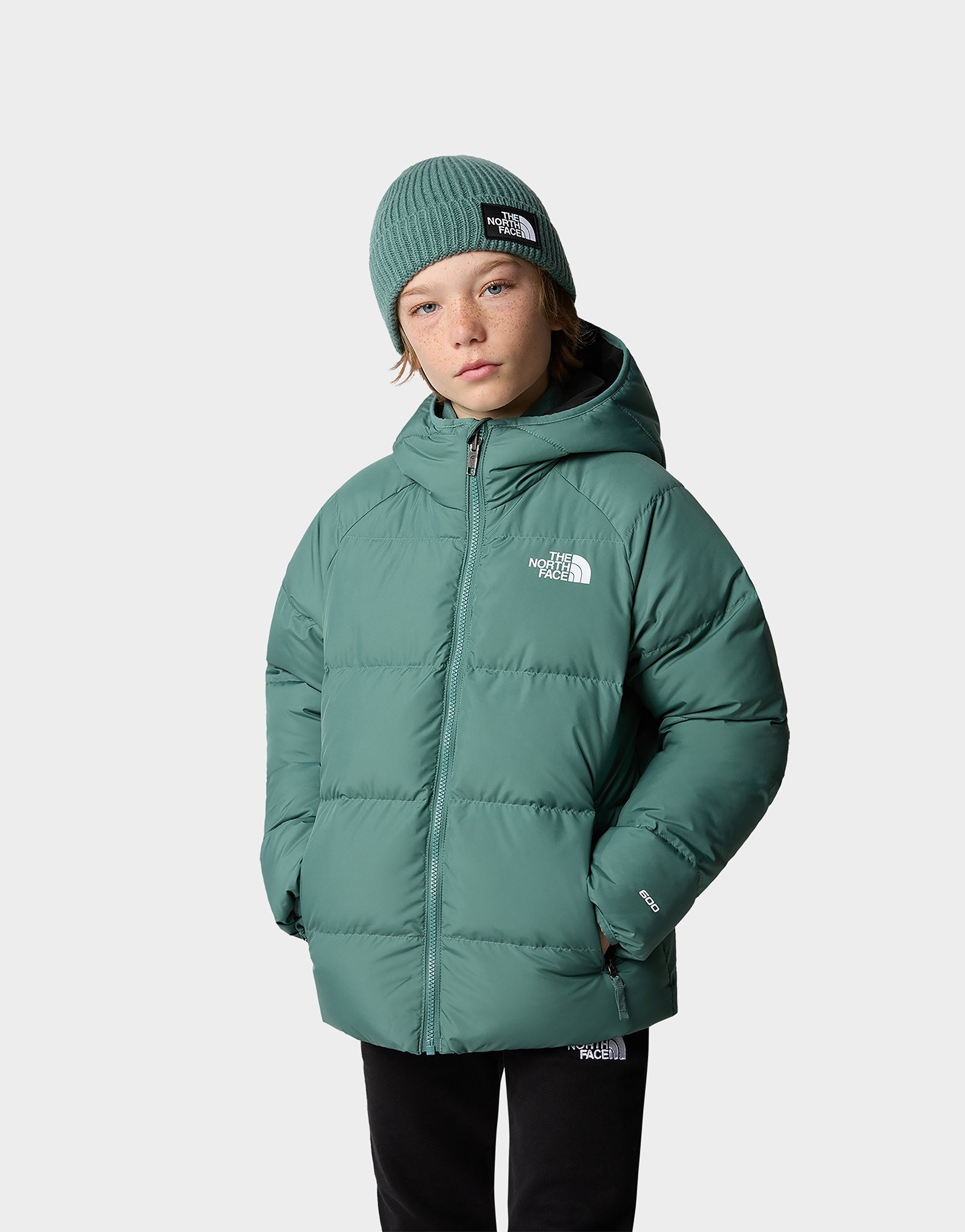 Green The North Face Reversible North Down Jacket Junior | JD Sports UK