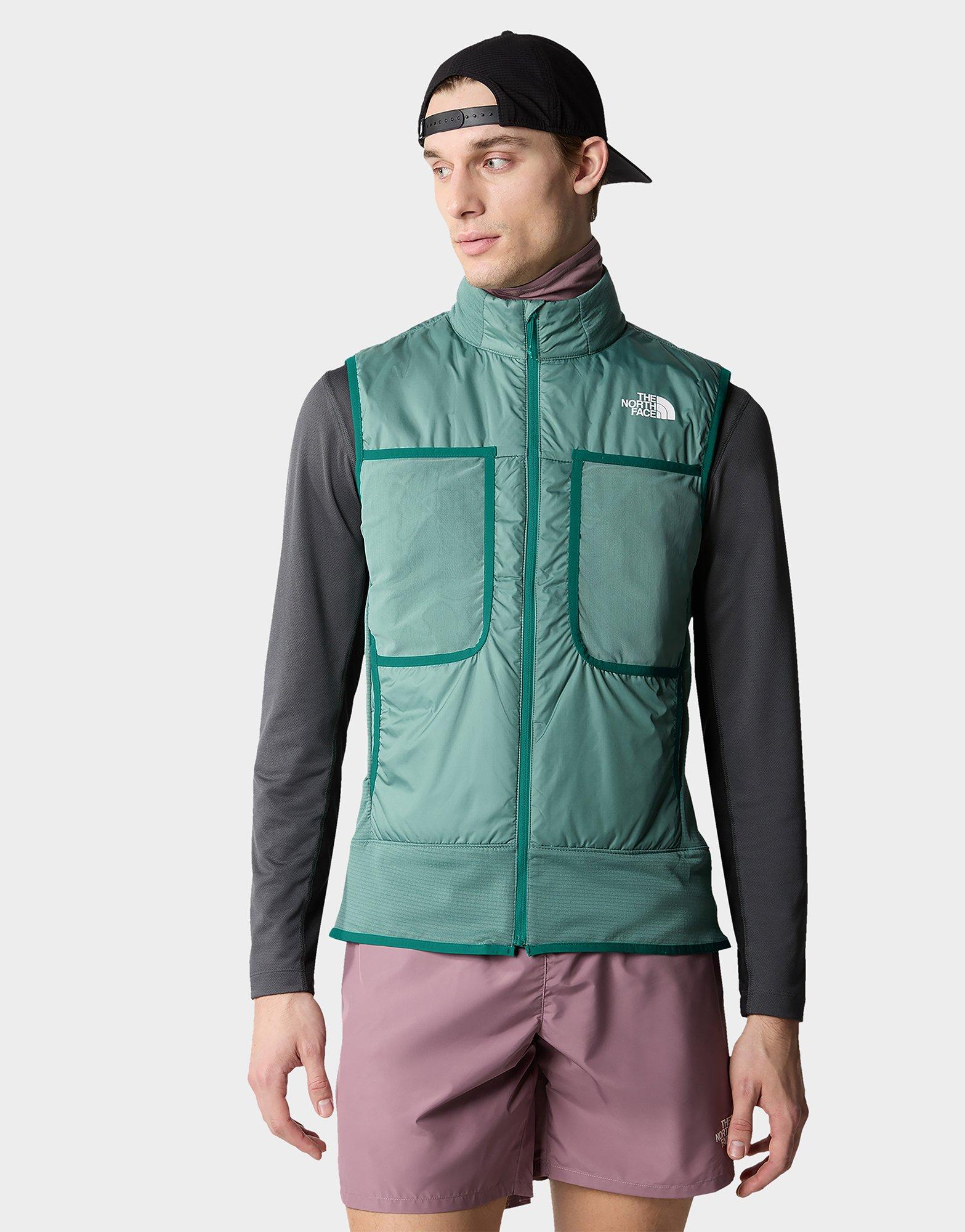 North face gilet store green