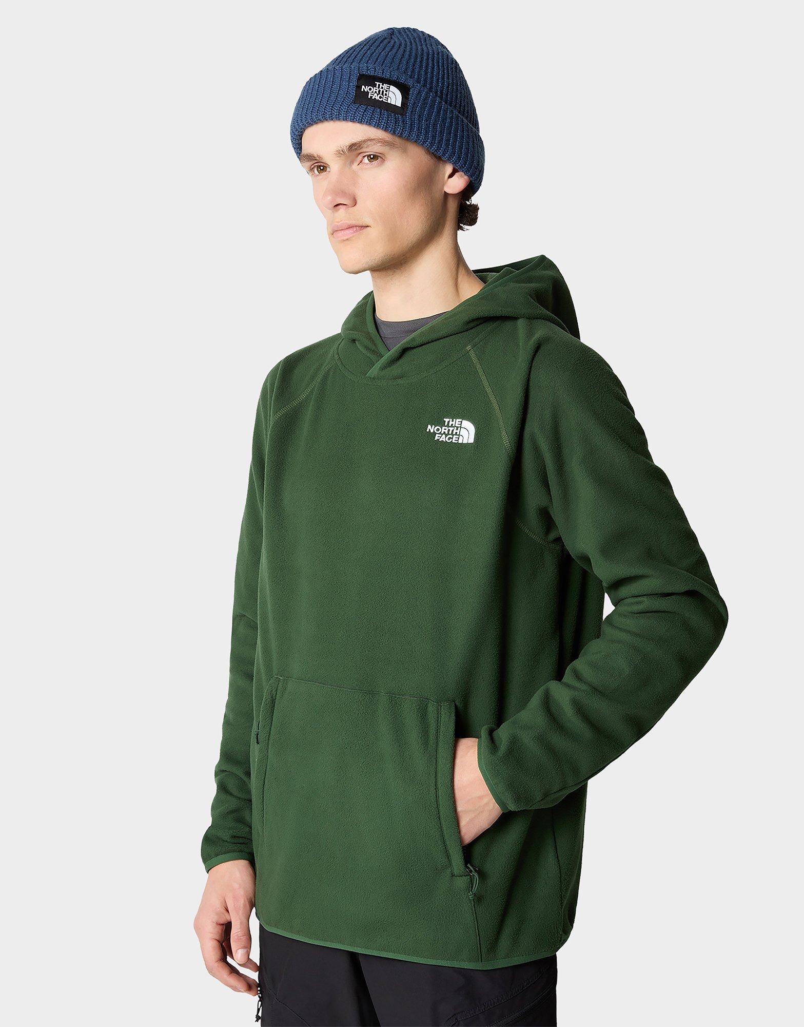 Green The North Face 100 Glacier Hoodie | JD Sports UK