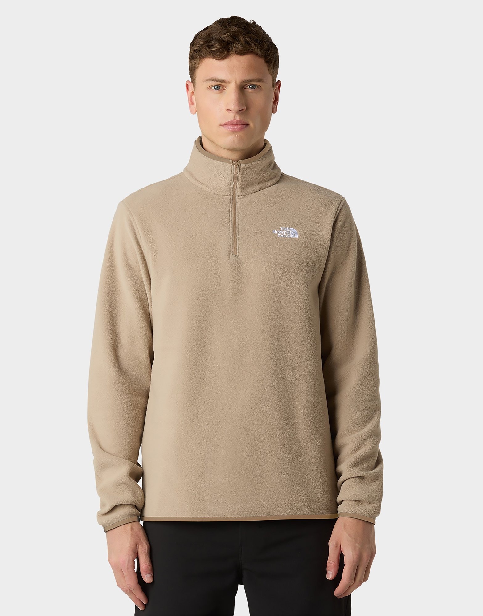 Brown The North Face M Glacier Fleece 1/4 Zip Jacket | JD Sports UK