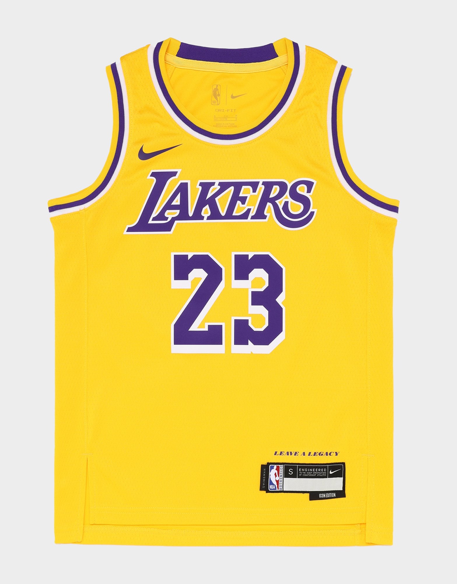 Yellow Nike Youth Icon Swing Jersey Lakers LeBron Junior s JD Sports Singapore