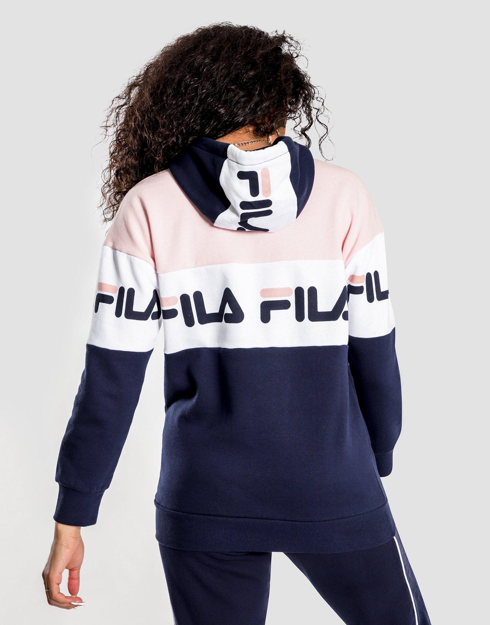 fila panel logo boyfriend hoodie