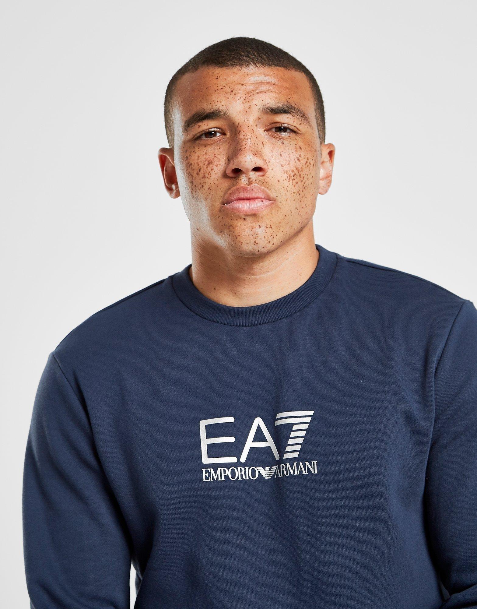 emporio armani ea7 micro tape crew sweatshirt