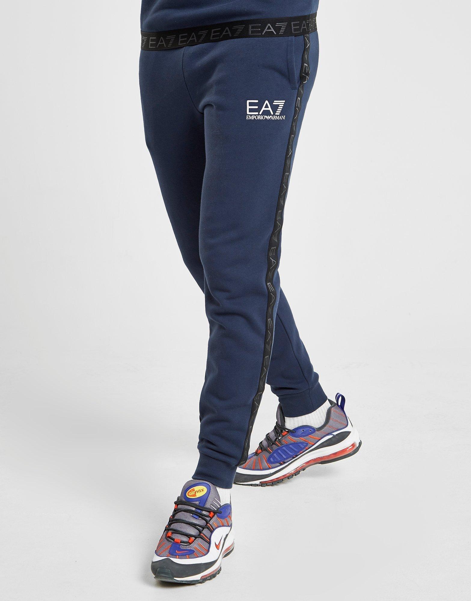 emporio armani taped jogger sweat in navy