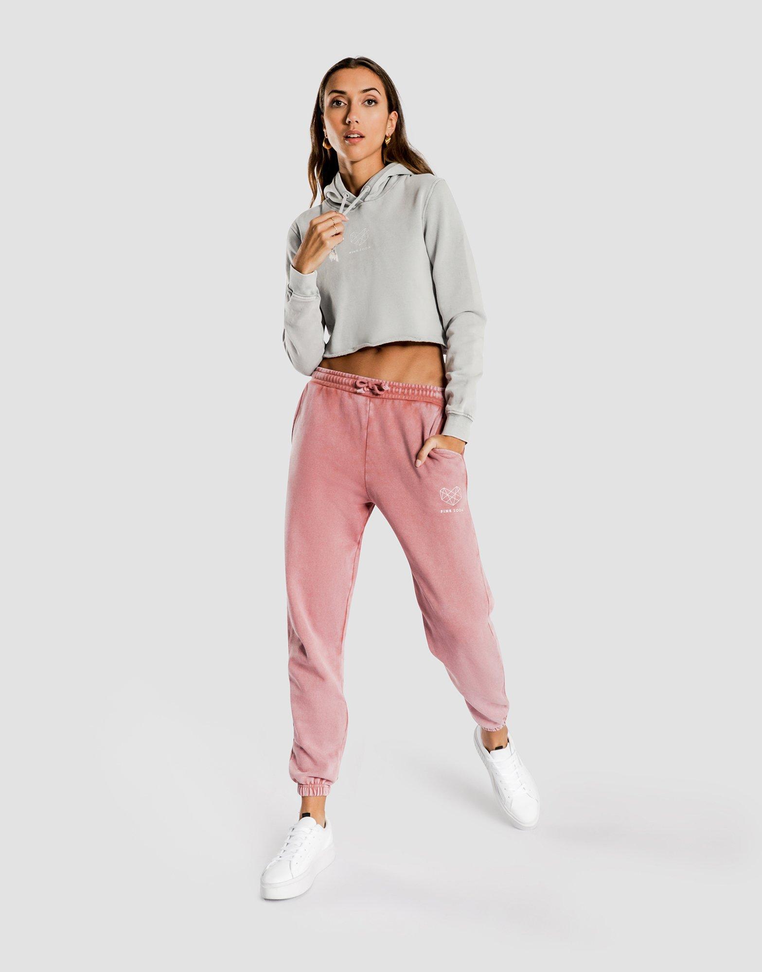 pink soda cropped overhead hoodie