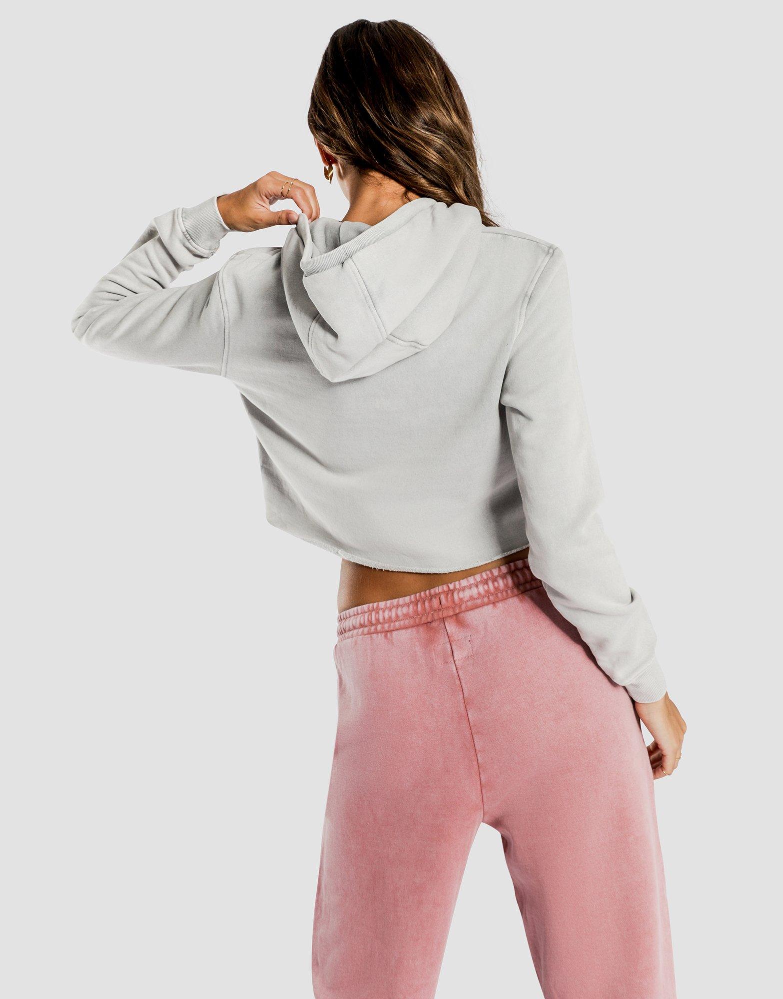 pink soda cropped hoodie