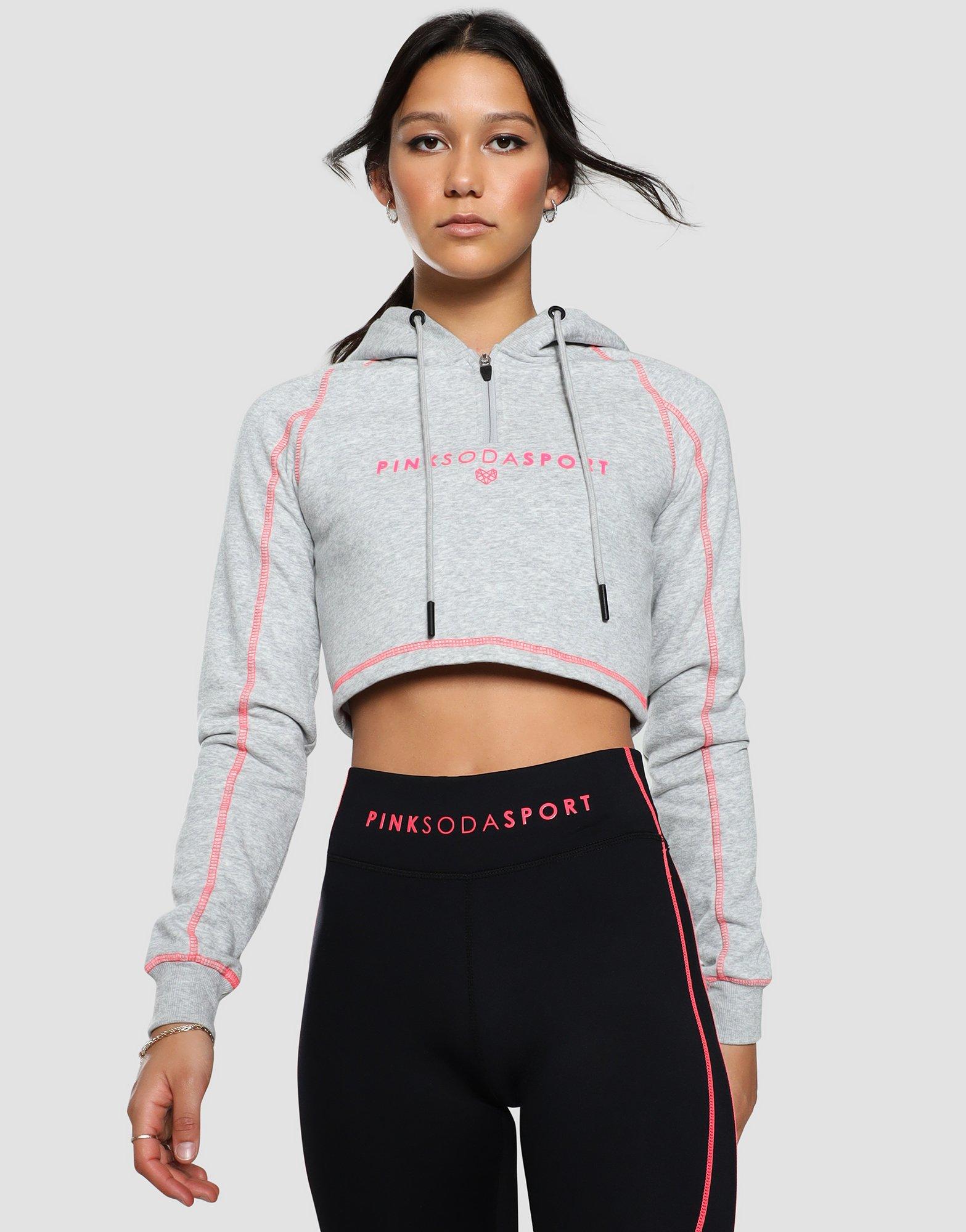 pink soda cropped hoodie