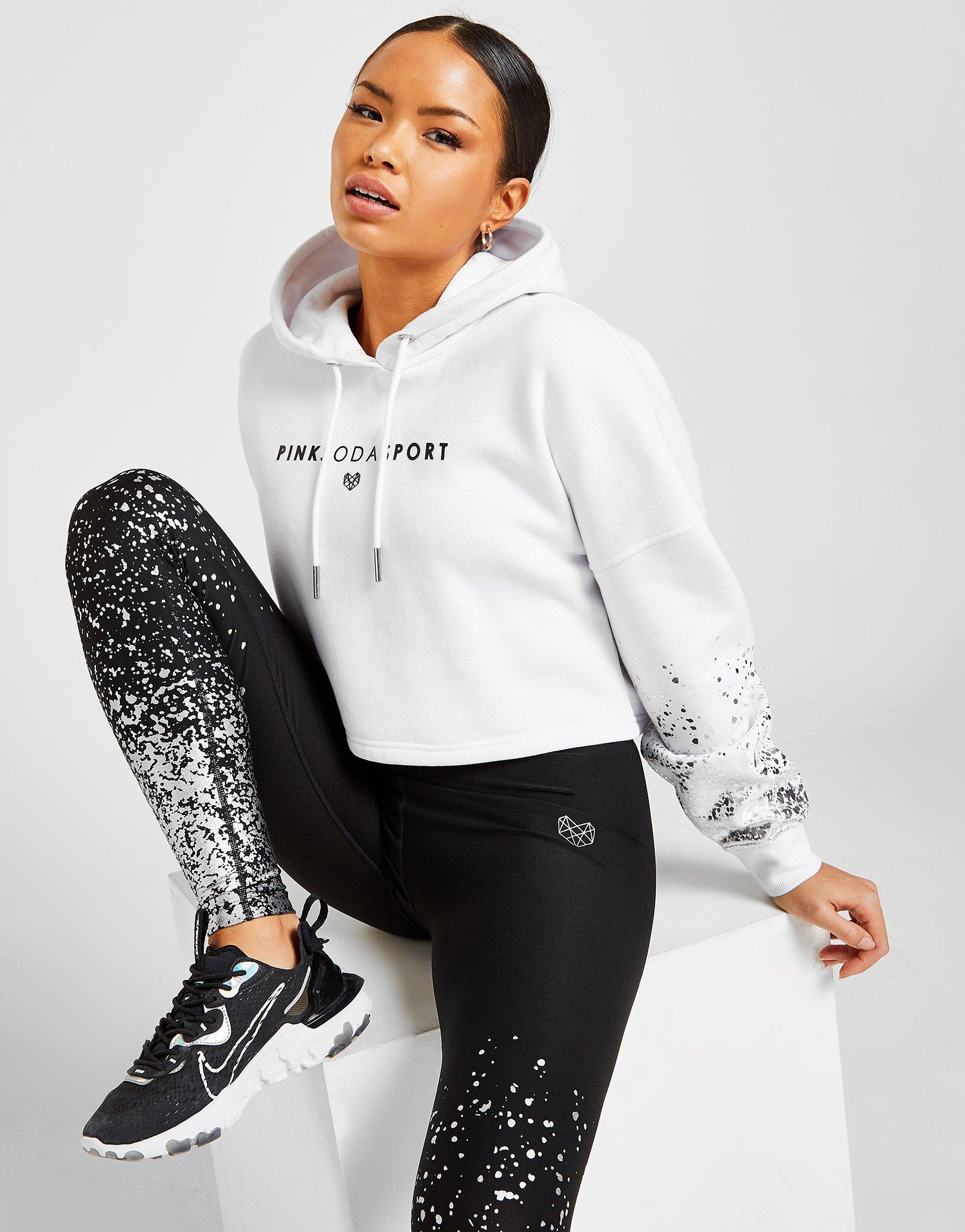 pink soda cropped hoodie