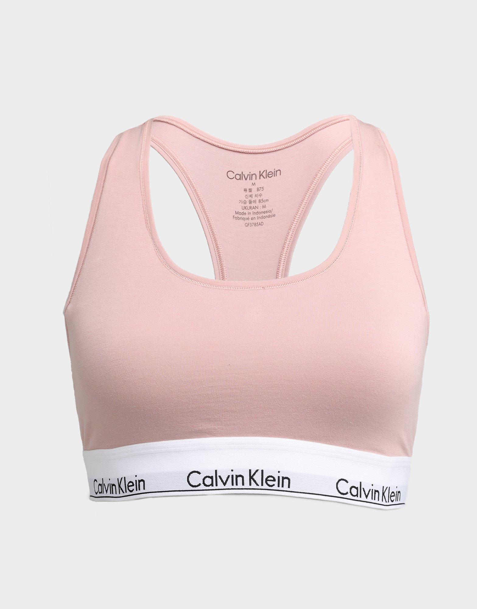 Pink Calvin Klein Modern Cotton Lightly Lined Bralette Women s JD Sports Singapore