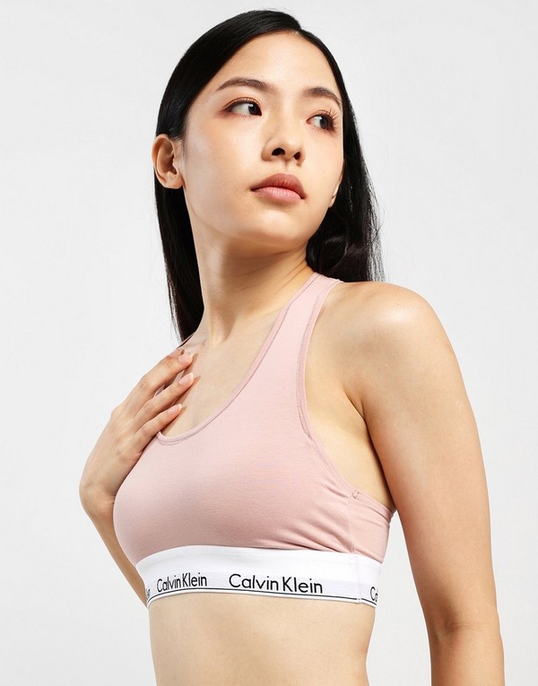 Pink Calvin Klein Modern Cotton Lightly Lined Bralette Women's