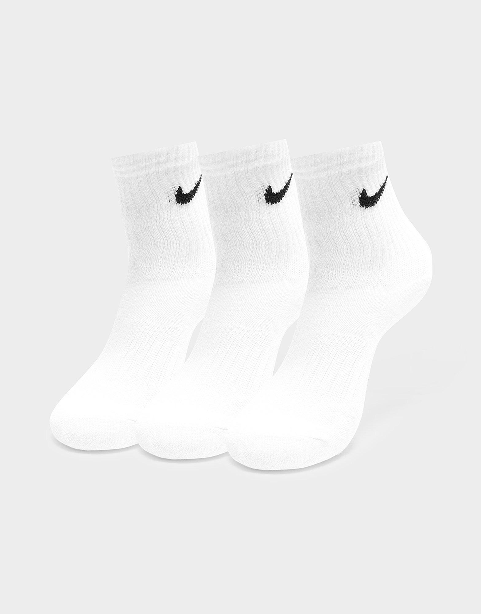 White Nike Swoosh Crew Socks Junior's 3 Pack - JD Sports