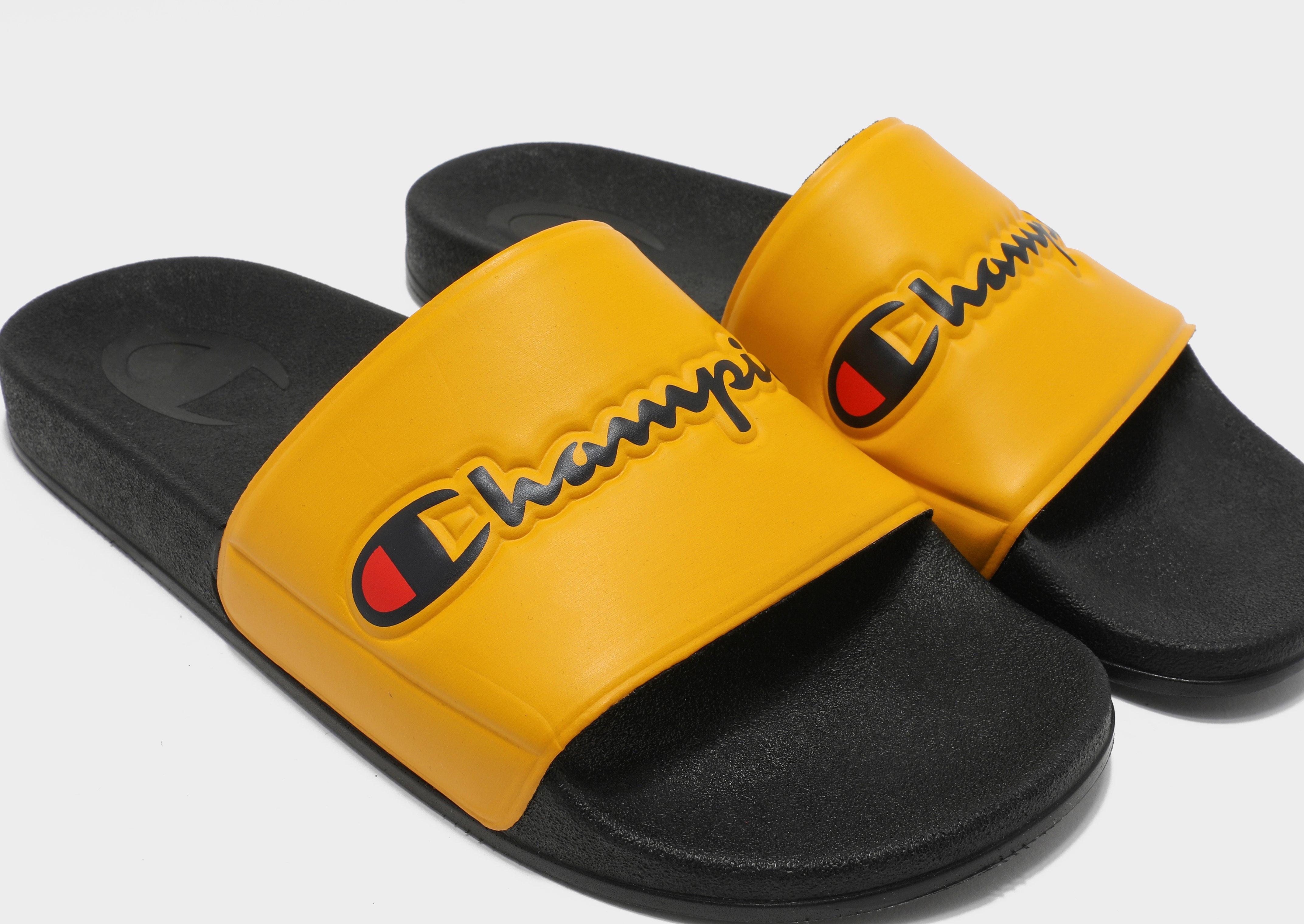 yellow champion flip flops